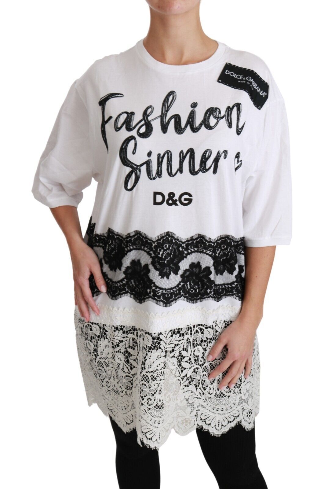 Μπλουζάκι Dolce &amp; Gabbana Chic DG Fashion Sinners Oversized