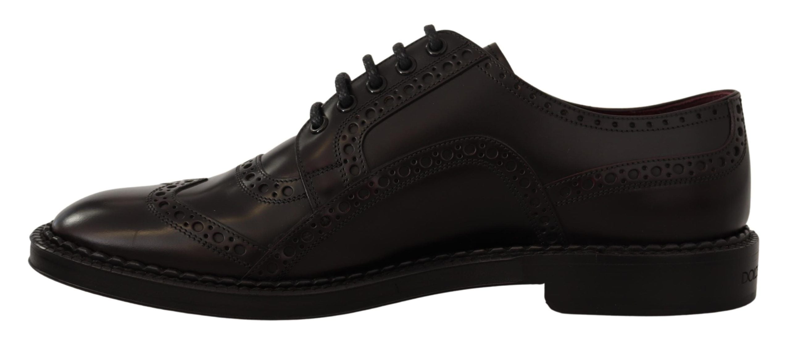 Επίσημα παπούτσια Dolce &amp; Gabbana με μωβ δέρμα Derby