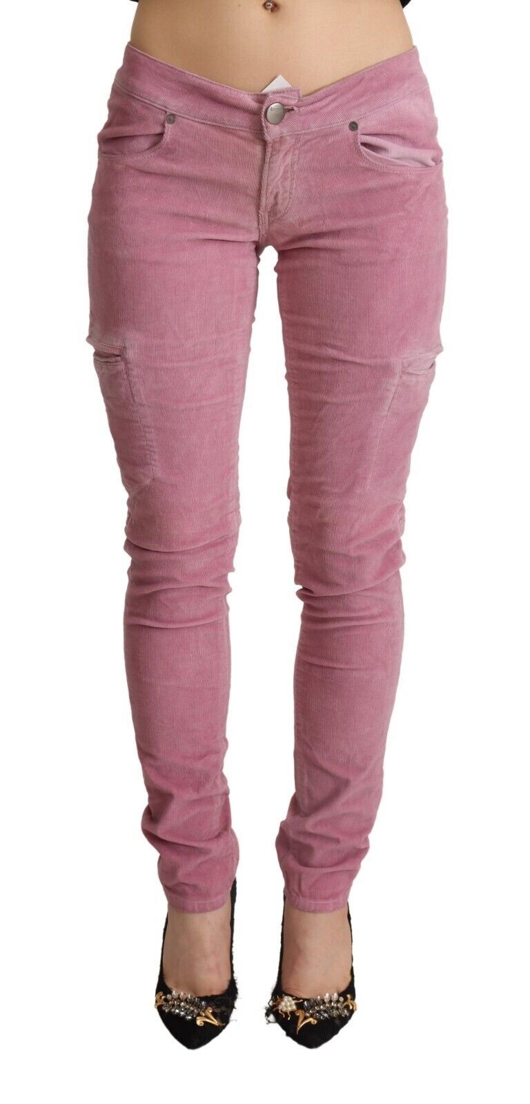 Acht Chic Pink Skinny Jeans με χαμηλή μέση