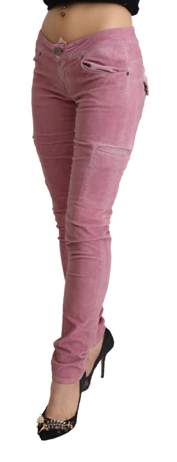 Acht Chic Pink Skinny Jeans με χαμηλή μέση