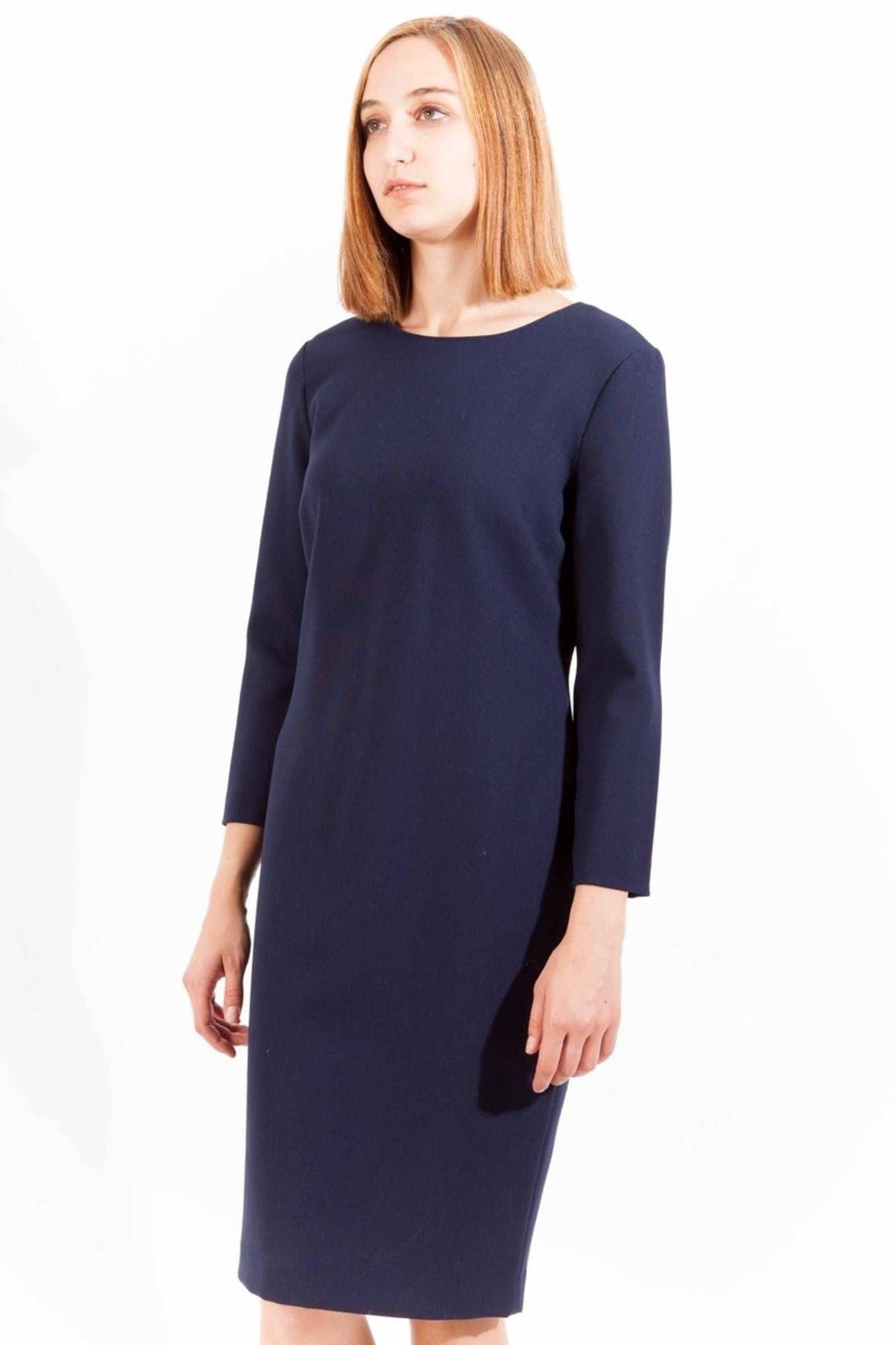 Gant Elegant Blue Short Dress with 3/4 Sleeves