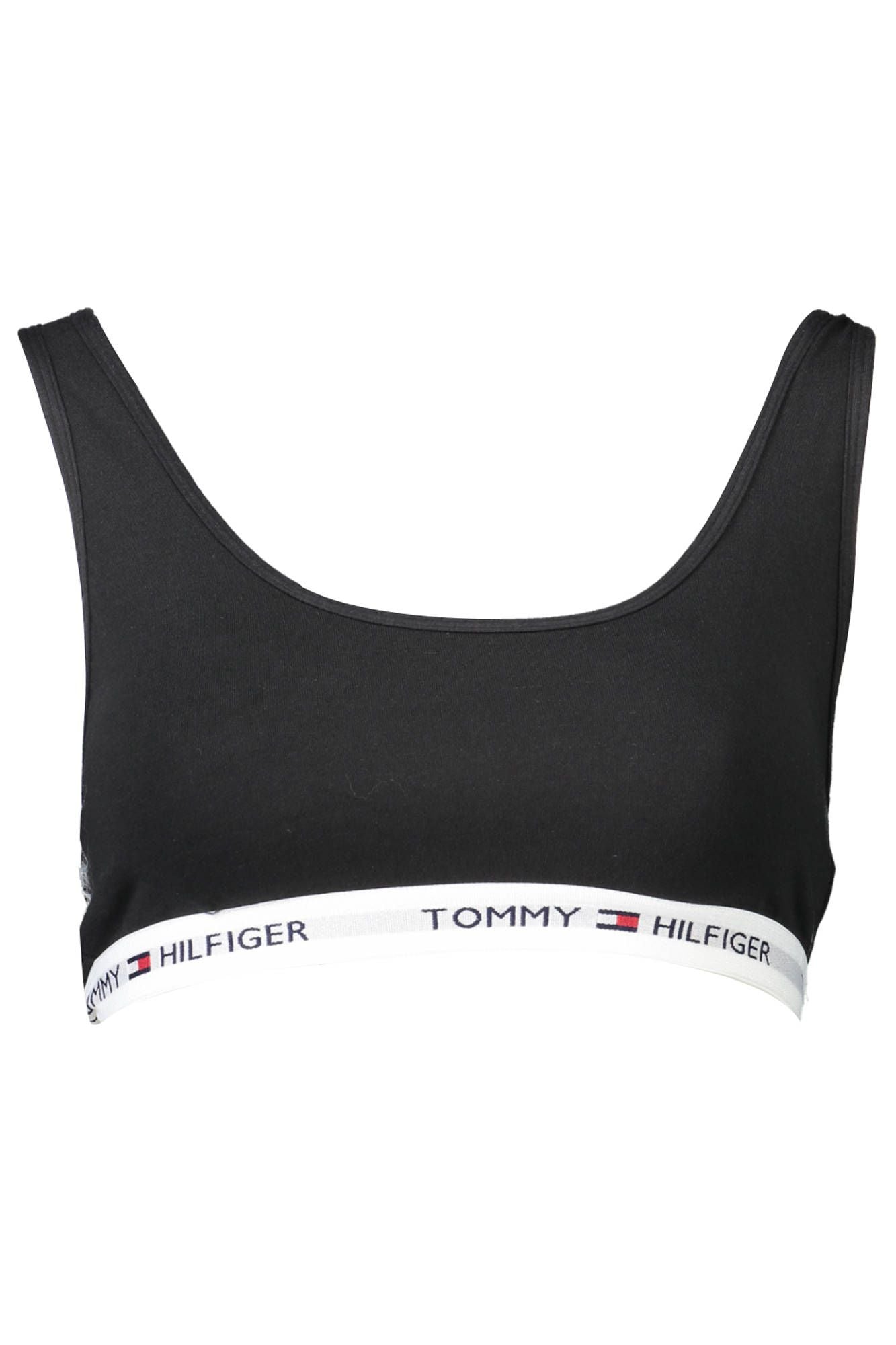 Tommy Hilfiger Μαύρο Βαμβακερό Αθλητικό Σουτιέν Γυναικών