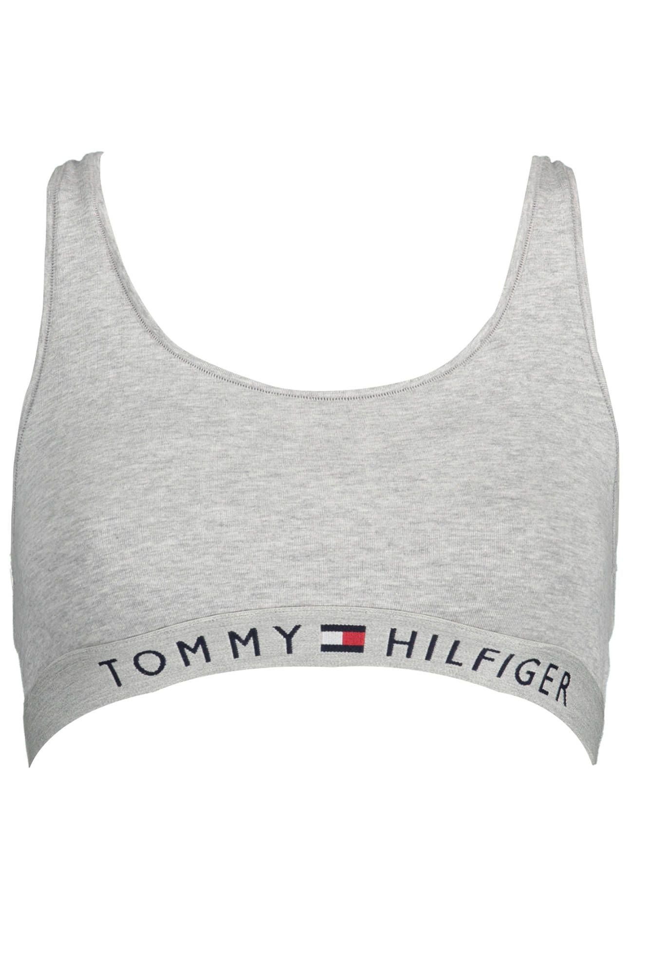 Tommy Hilfiger Γκρι Βαμβακερό Αθλητικό Σουτιέν για Γυναίκες