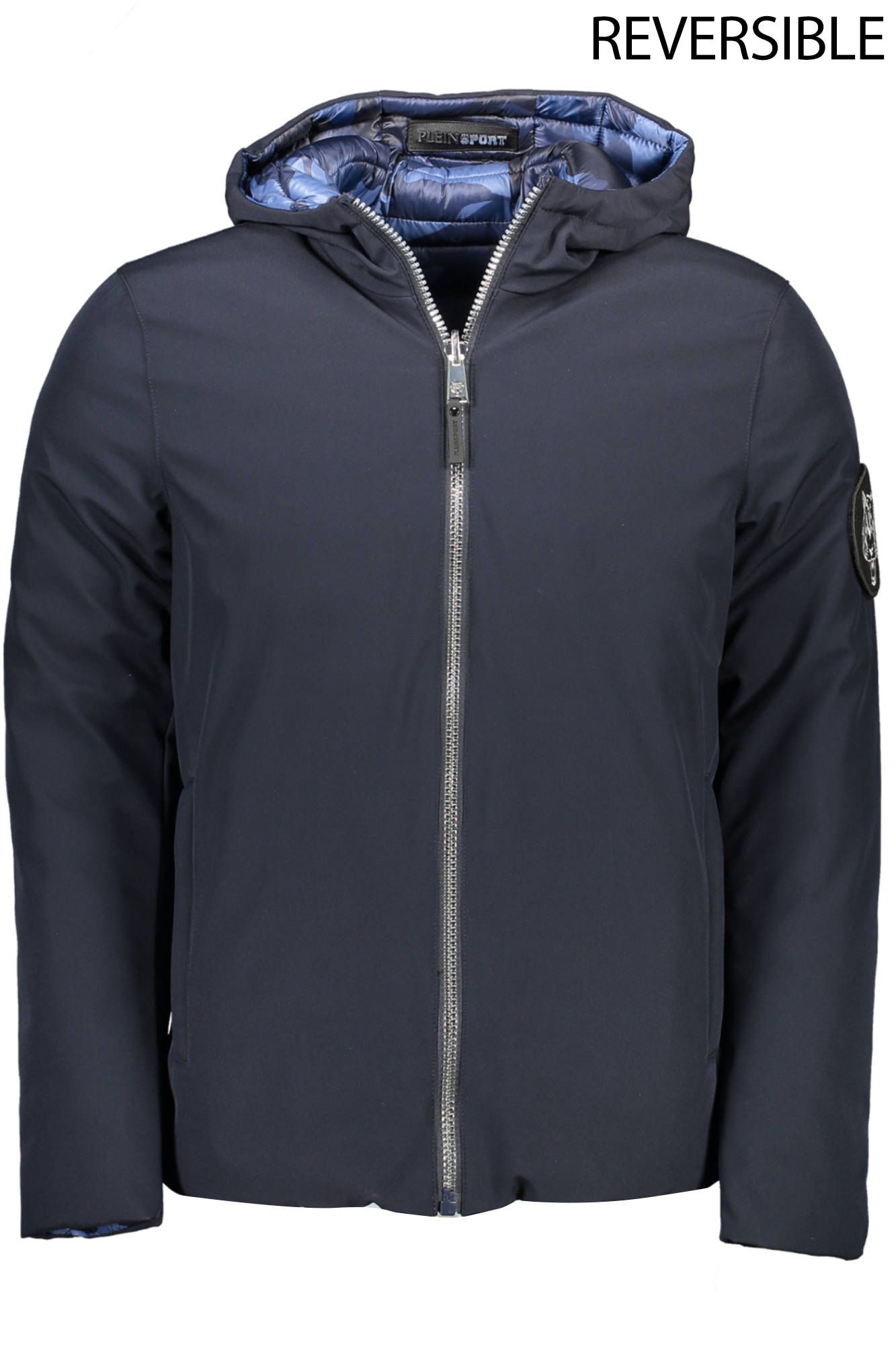 Plein Sport Blue Polyester Men Jacket