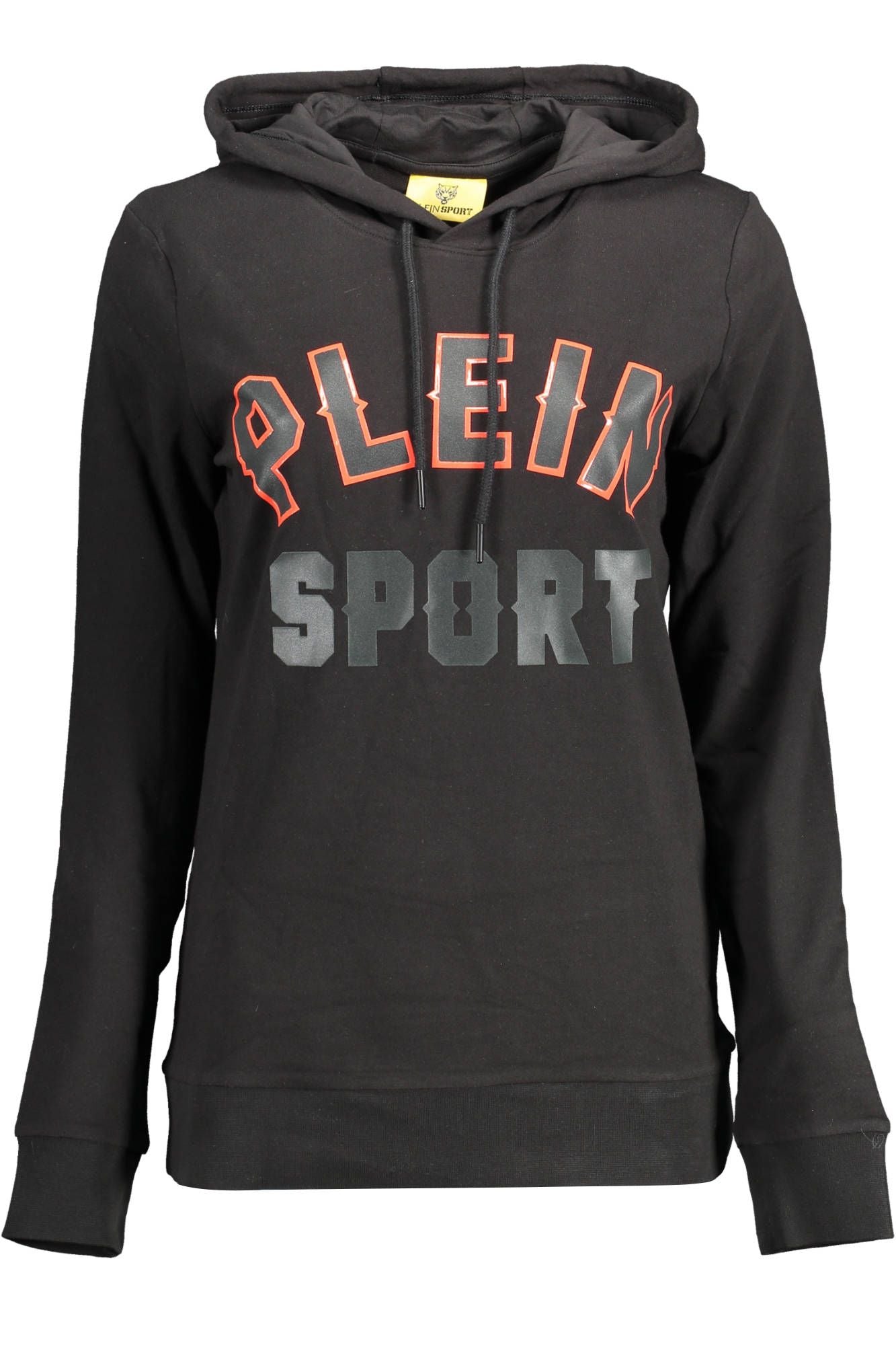 <tc>Plein Sport</tc> Sleek μαύρη φούτερ με κουκούλα με έντονες πινελιές