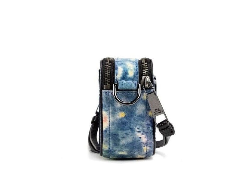 Marc Jacobs Η τσάντα Snapshot Watercolor Blue Τυπωμένο Δερμάτινη Τσάντα Ώμου