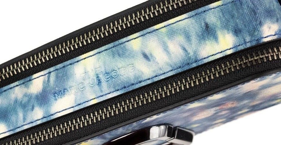 Marc Jacobs Η τσάντα Snapshot Watercolor Blue Τυπωμένο Δερμάτινη Τσάντα Ώμου