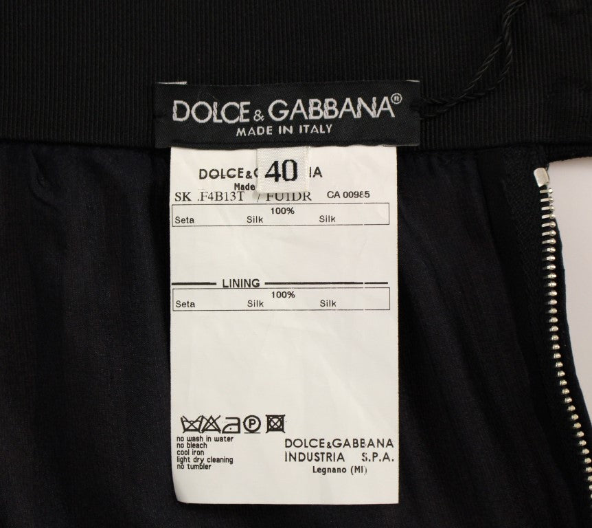 Κομψή μεταξωτή μαύρη φούστα Dolce &amp; Gabbana για τα βράδια