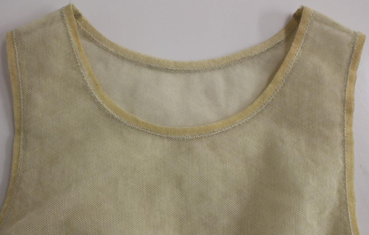 Dolce &amp; Gabbana Elegant Beige Tank Top Μπλούζα