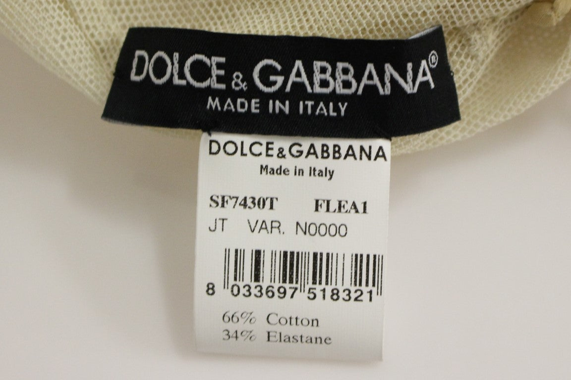 Dolce &amp; Gabbana Elegant Beige Tank Top Μπλούζα