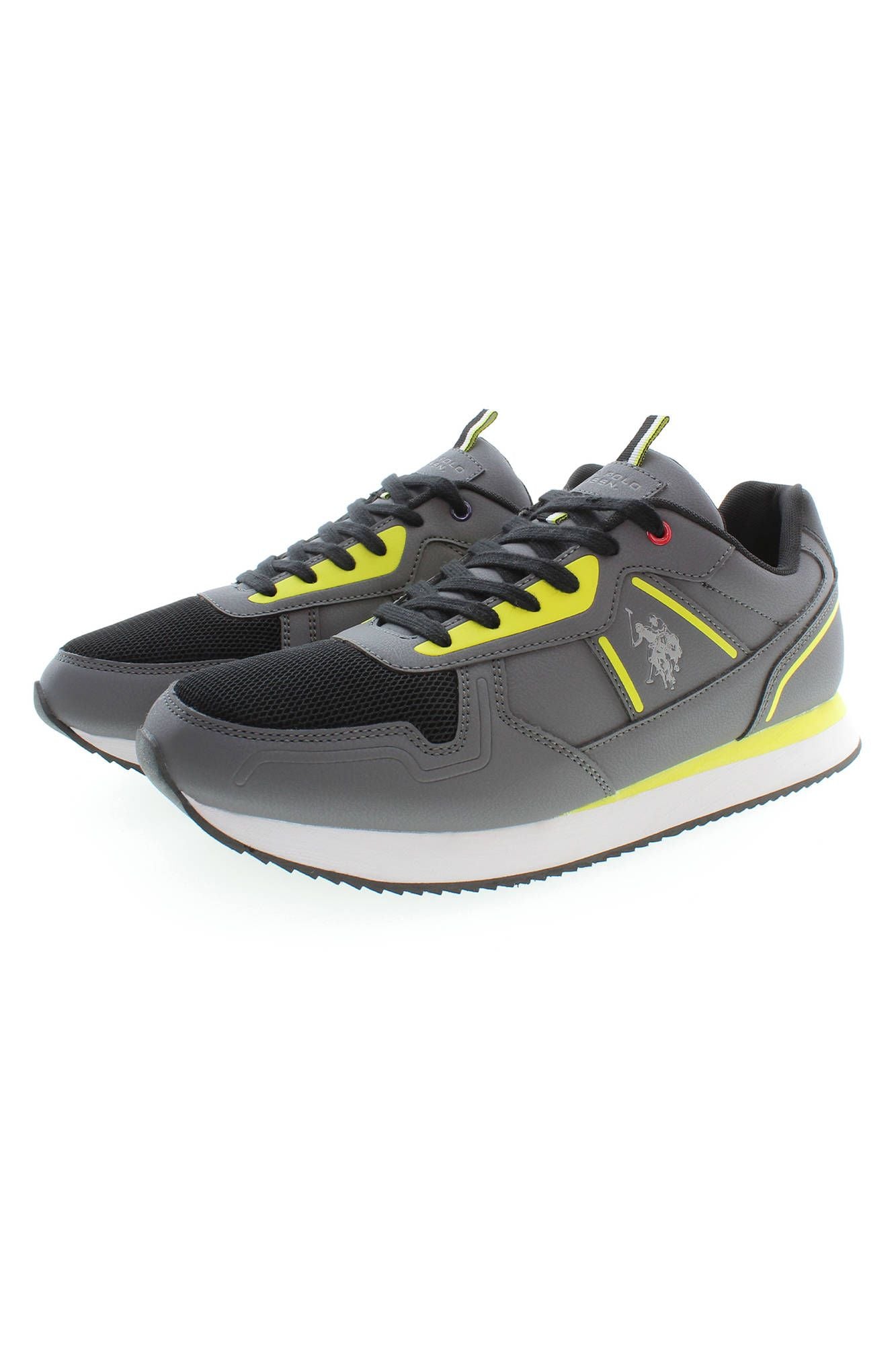 U.S. POLO ASSN. Sleek Gray Sporty Sneakers with Logo Accents