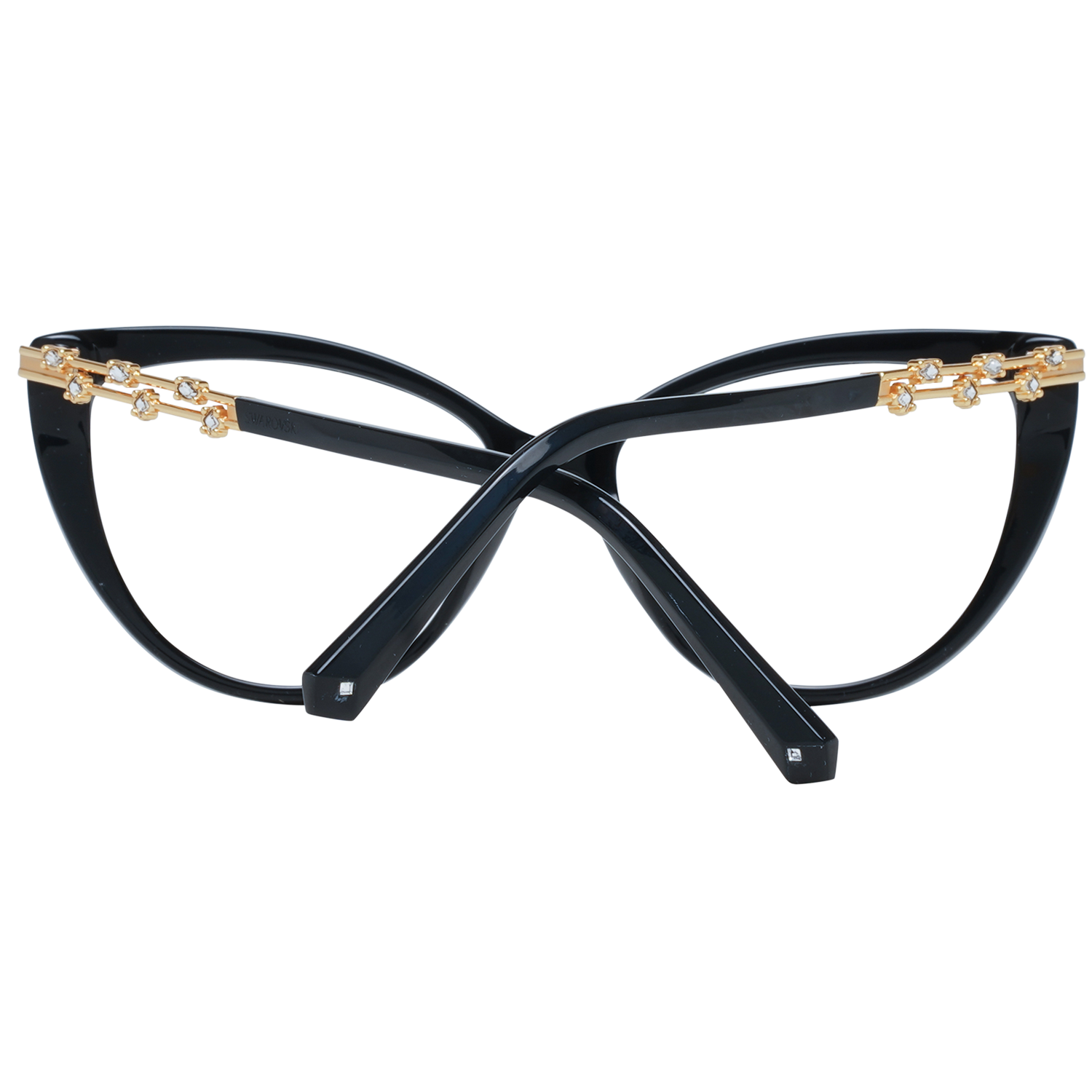 Swarovski Elegant Black Cat Eye Designer Eyeglasses