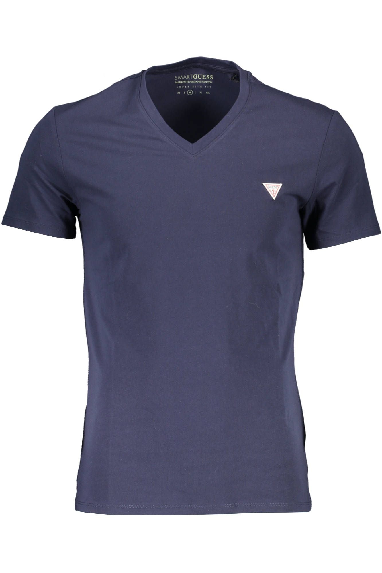 Guess Jeans Sleek V-Neck Slim Fit Blue Tee