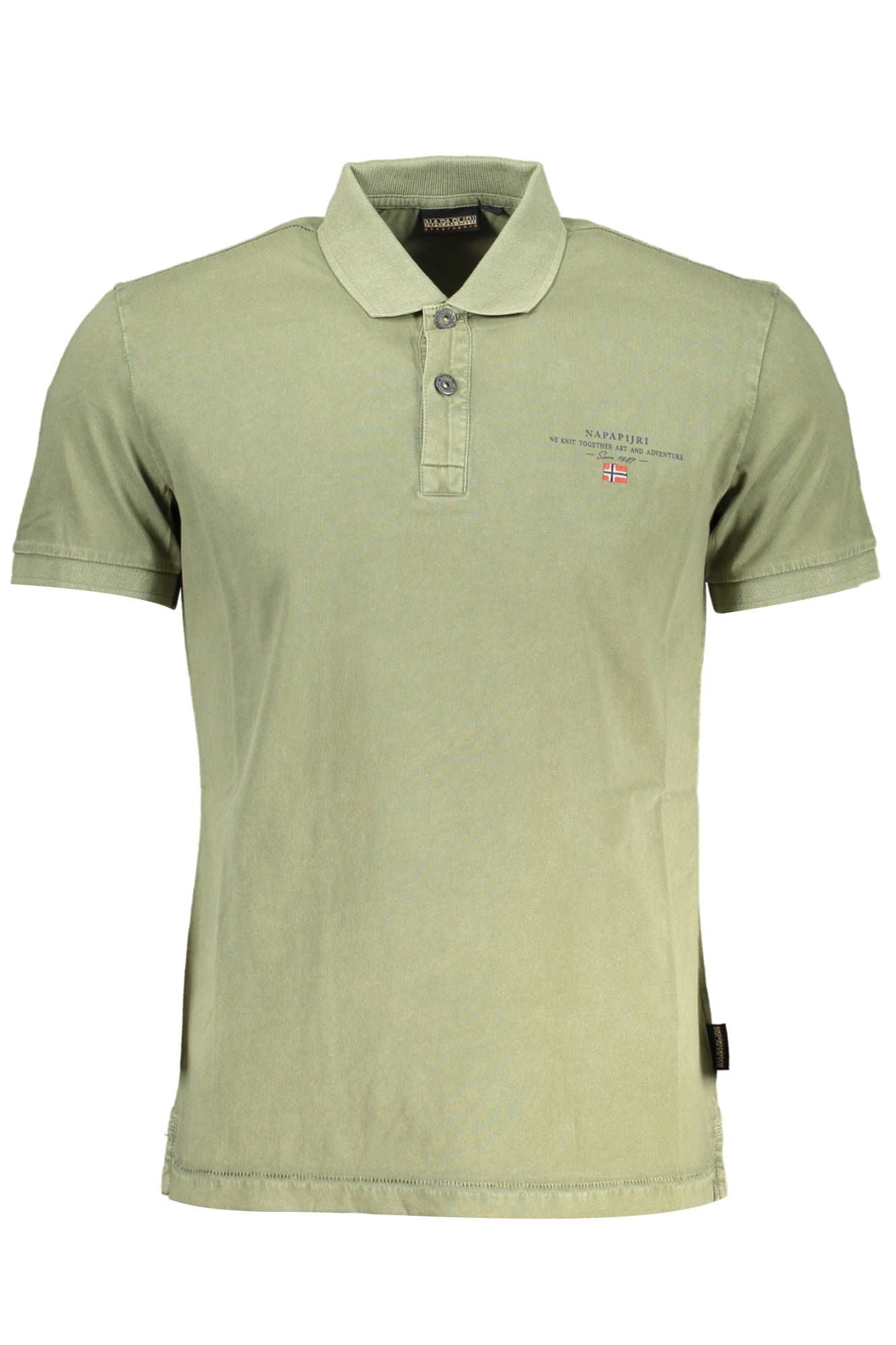 Napapijri Green Cotton Classic Polo με κέντημα λογότυπου