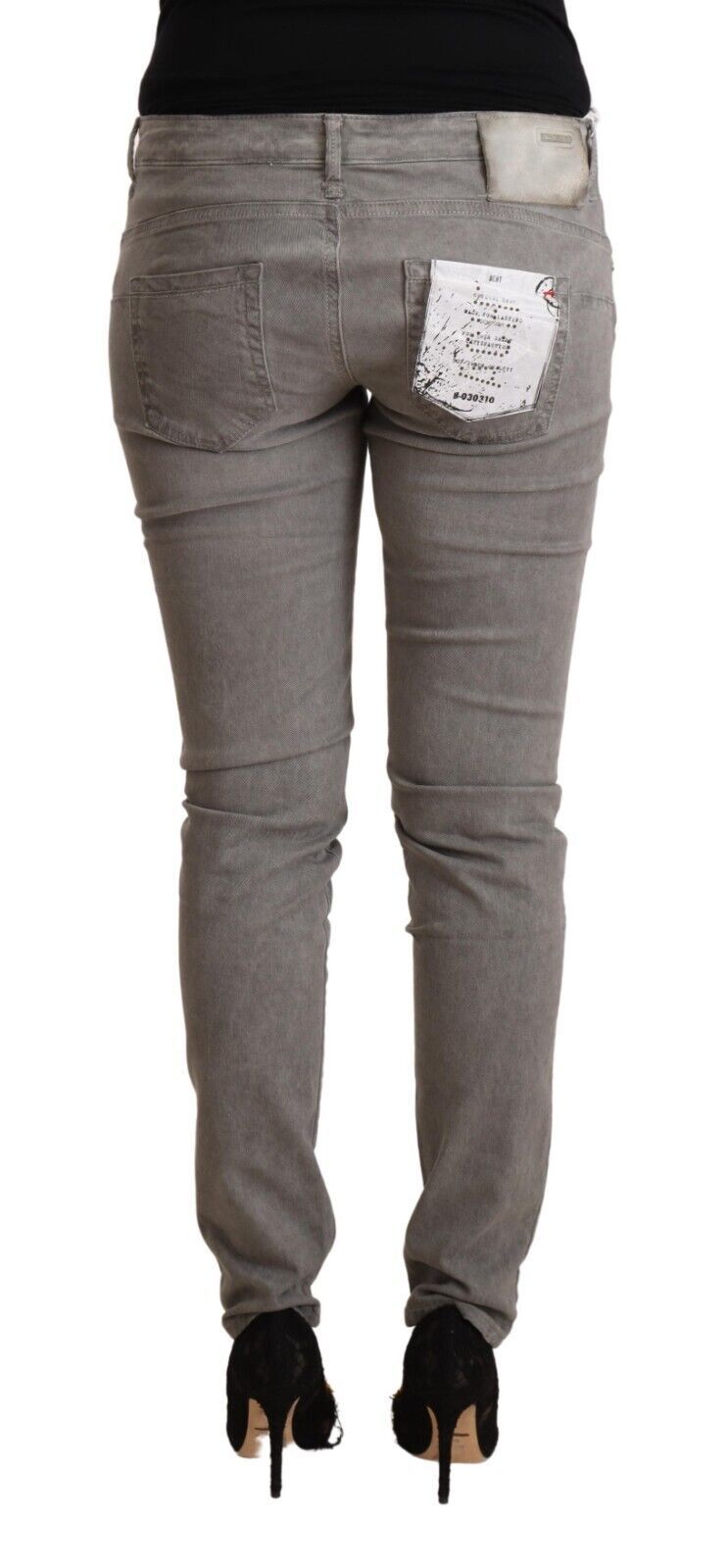 Acht Sleek Grey Skinny χαμηλομέση τζιν