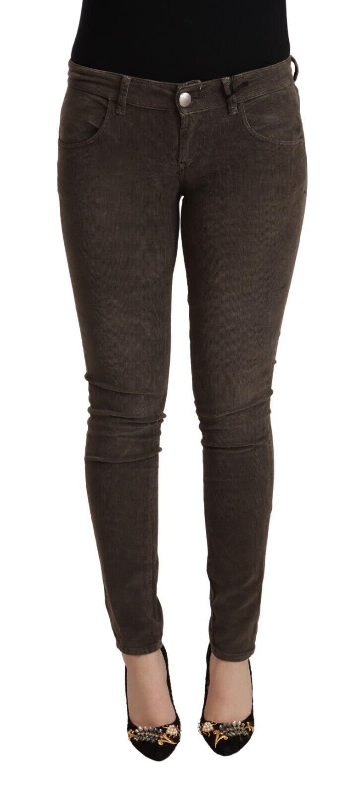 Καφέ Skinny Jeans Acht Chic Slim Fit