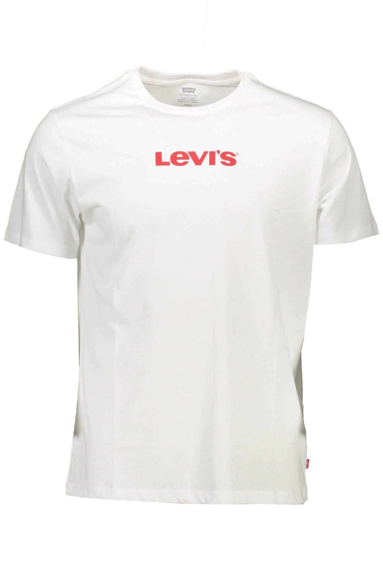 Βαμβακερό μπλουζάκι με λαιμόκοψη Levi's Crisp White Crew