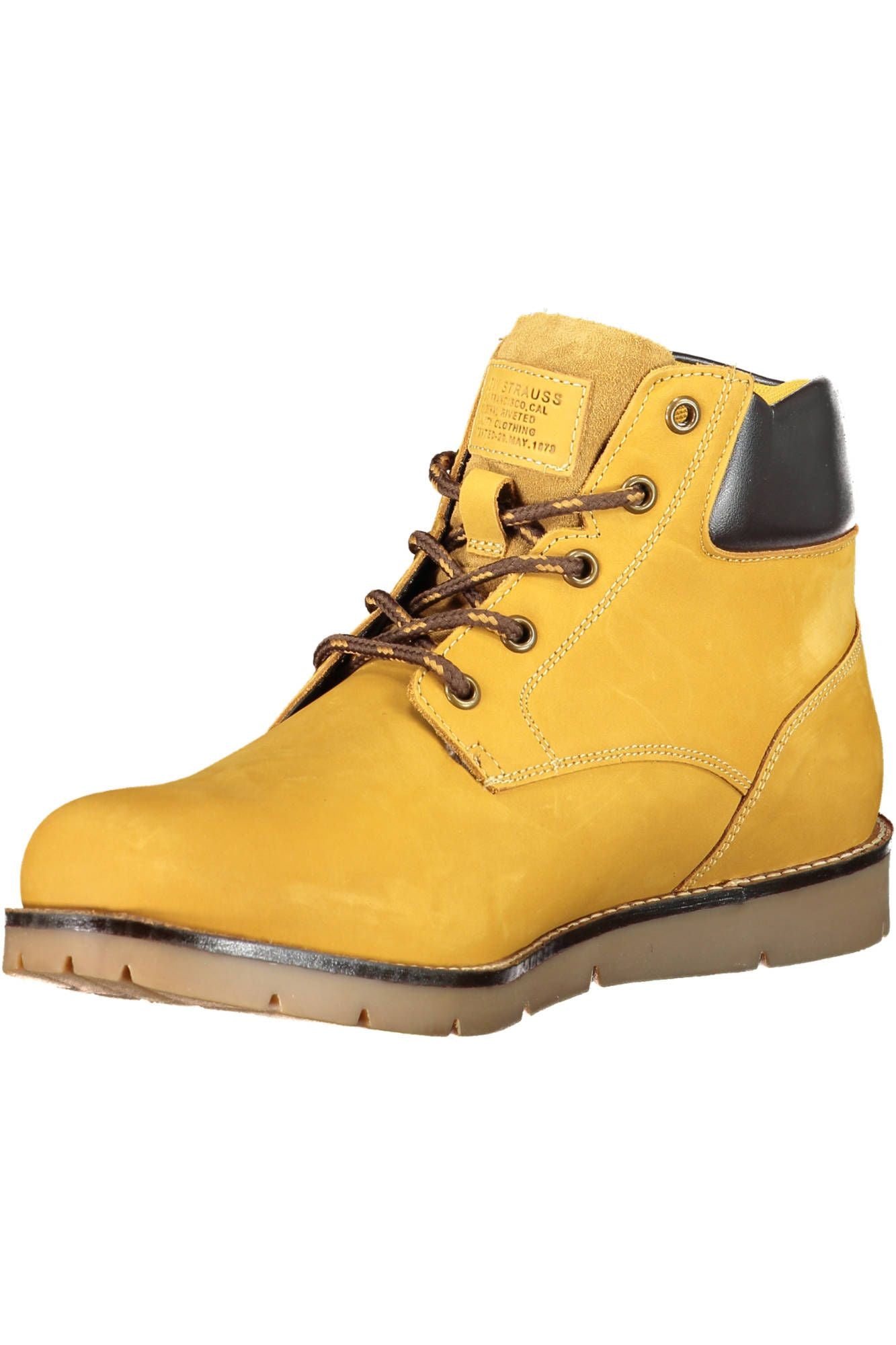 Μποτάκια Levi's Sunset Yellow Ankle Boots με λεπτομέρεια με κορδόνια