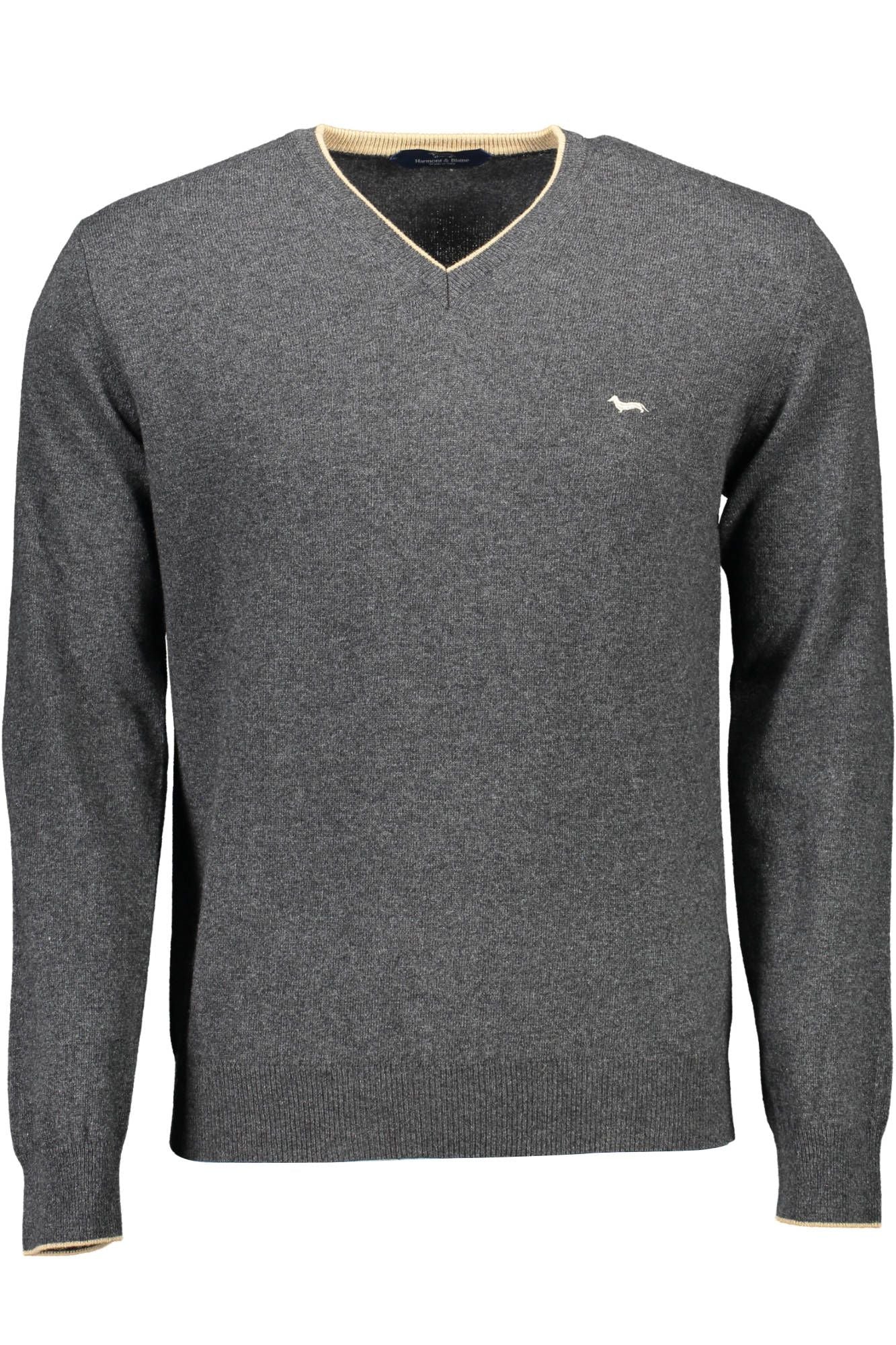 Harmont & Blaine Elegant V-Neck Sweater with Contrast Details