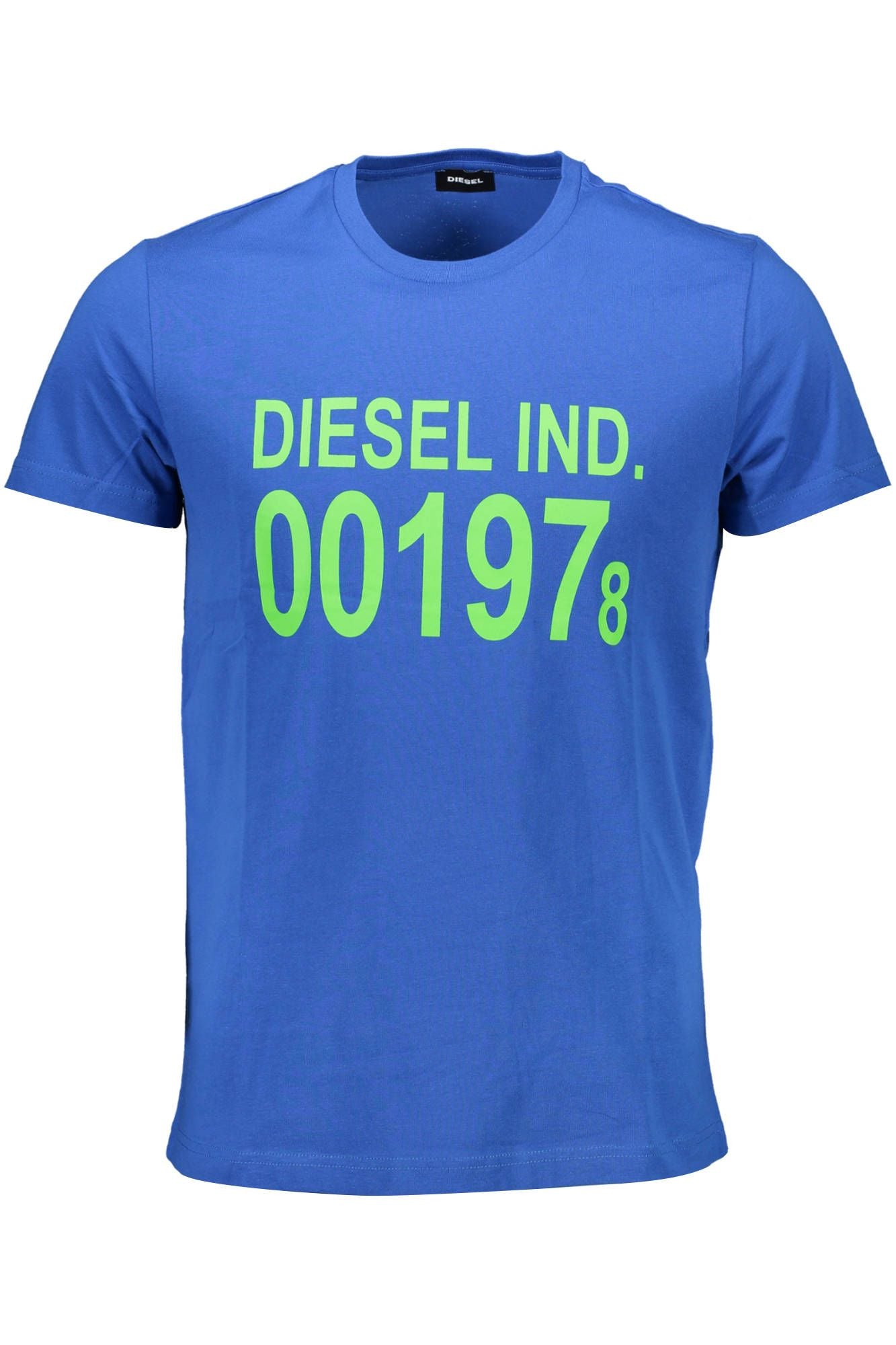 Βαμβακερό μπλουζάκι Diesel Elevated Blue Crew Neck