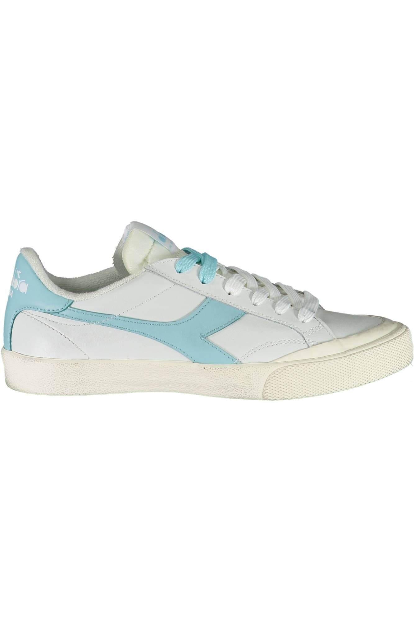 Diadora Chic White Lace-Up Sneakers με λεπτομέρειες σε αντίθεση