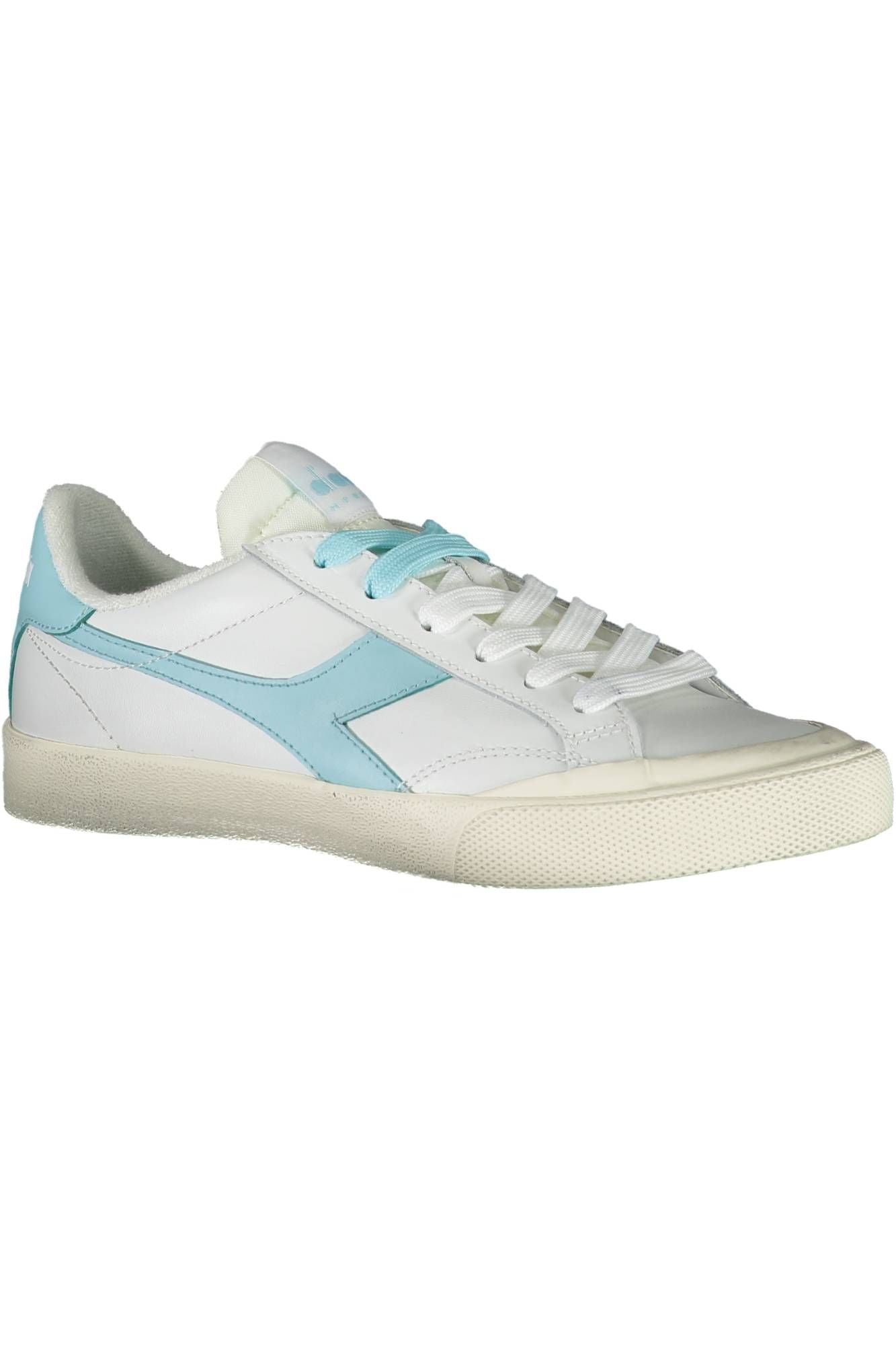 Diadora Chic White Lace-Up Sneakers με λεπτομέρειες σε αντίθεση