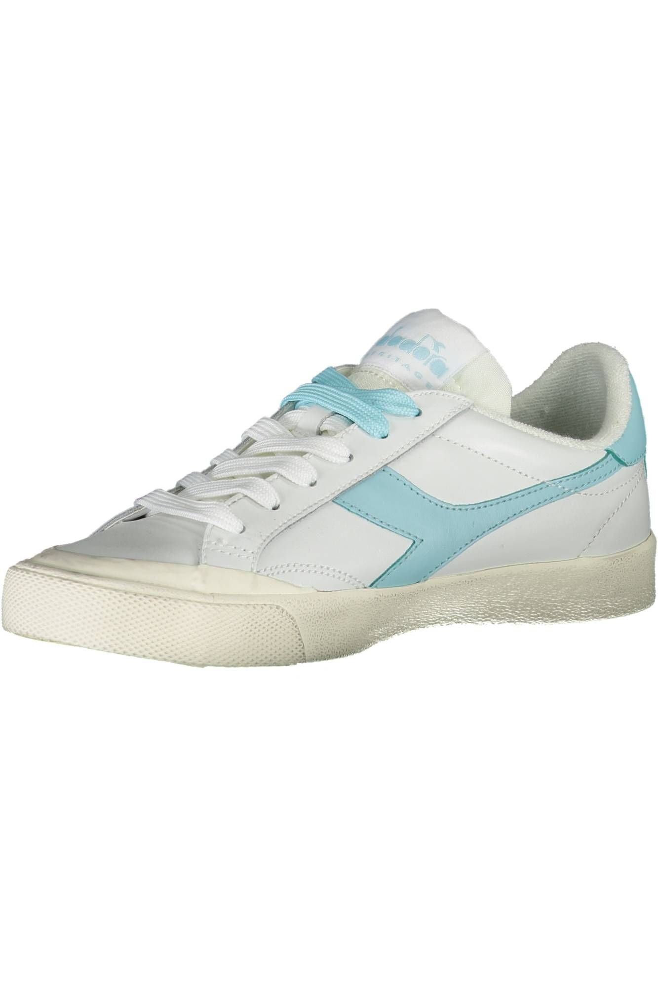 Diadora Chic White Lace-Up Sneakers με λεπτομέρειες σε αντίθεση