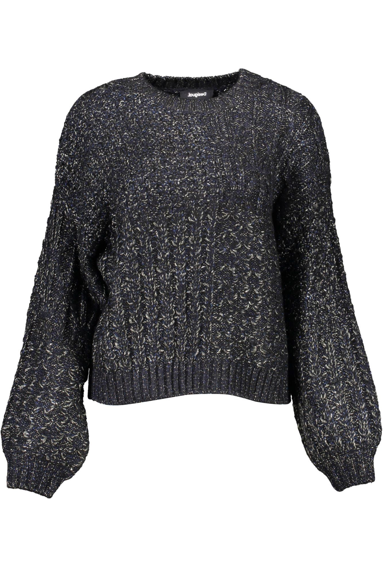 Desigual Chic Contrasting Details Round Neck Sweater