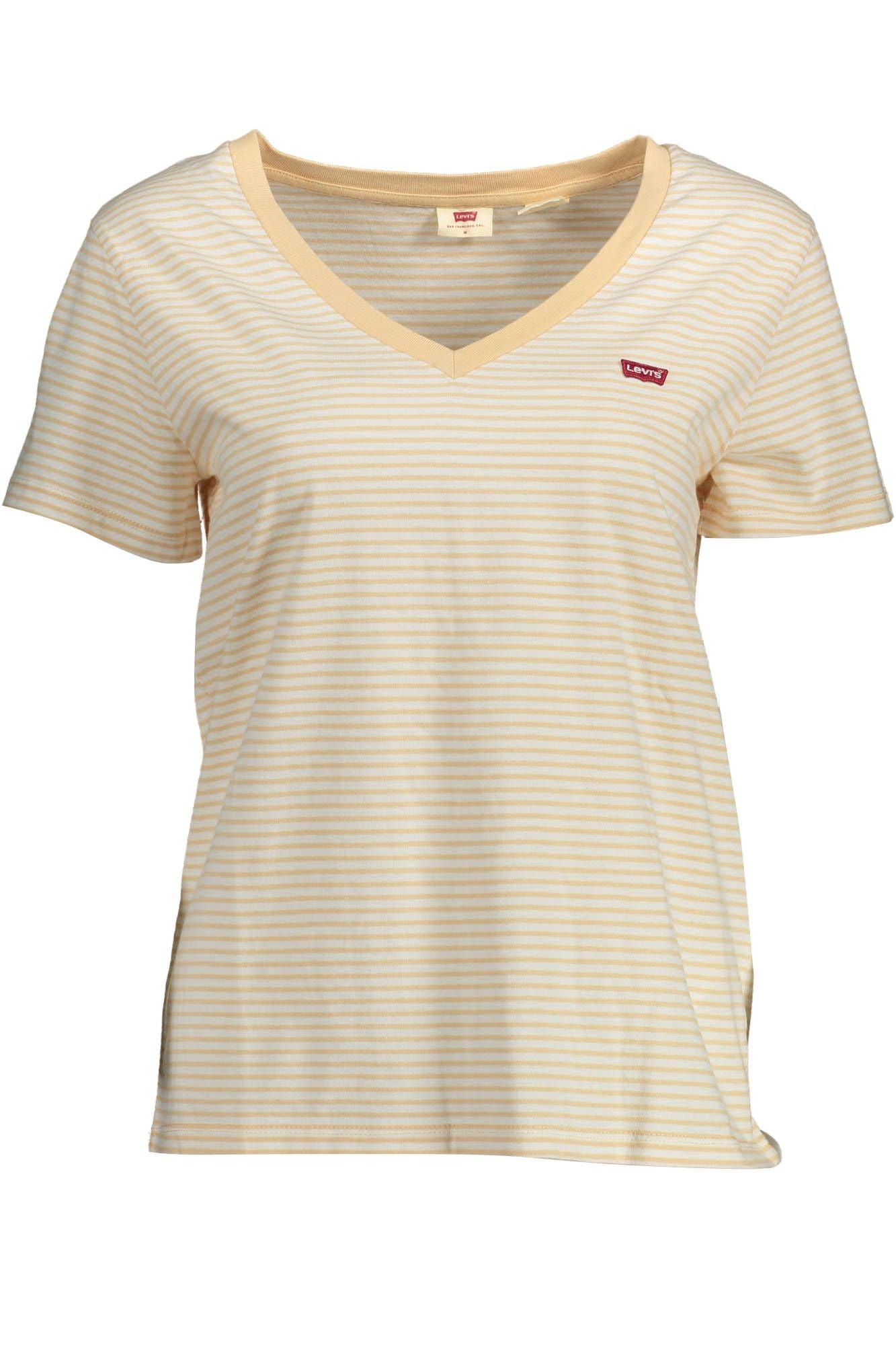 Levi's Chic Beige Tee με V λαιμόκοψη από οργανικό βαμβάκι