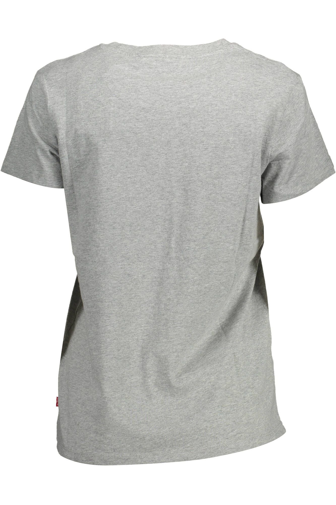 Levi's Chic Grey Tee με λογότυπο για Casual Elegance