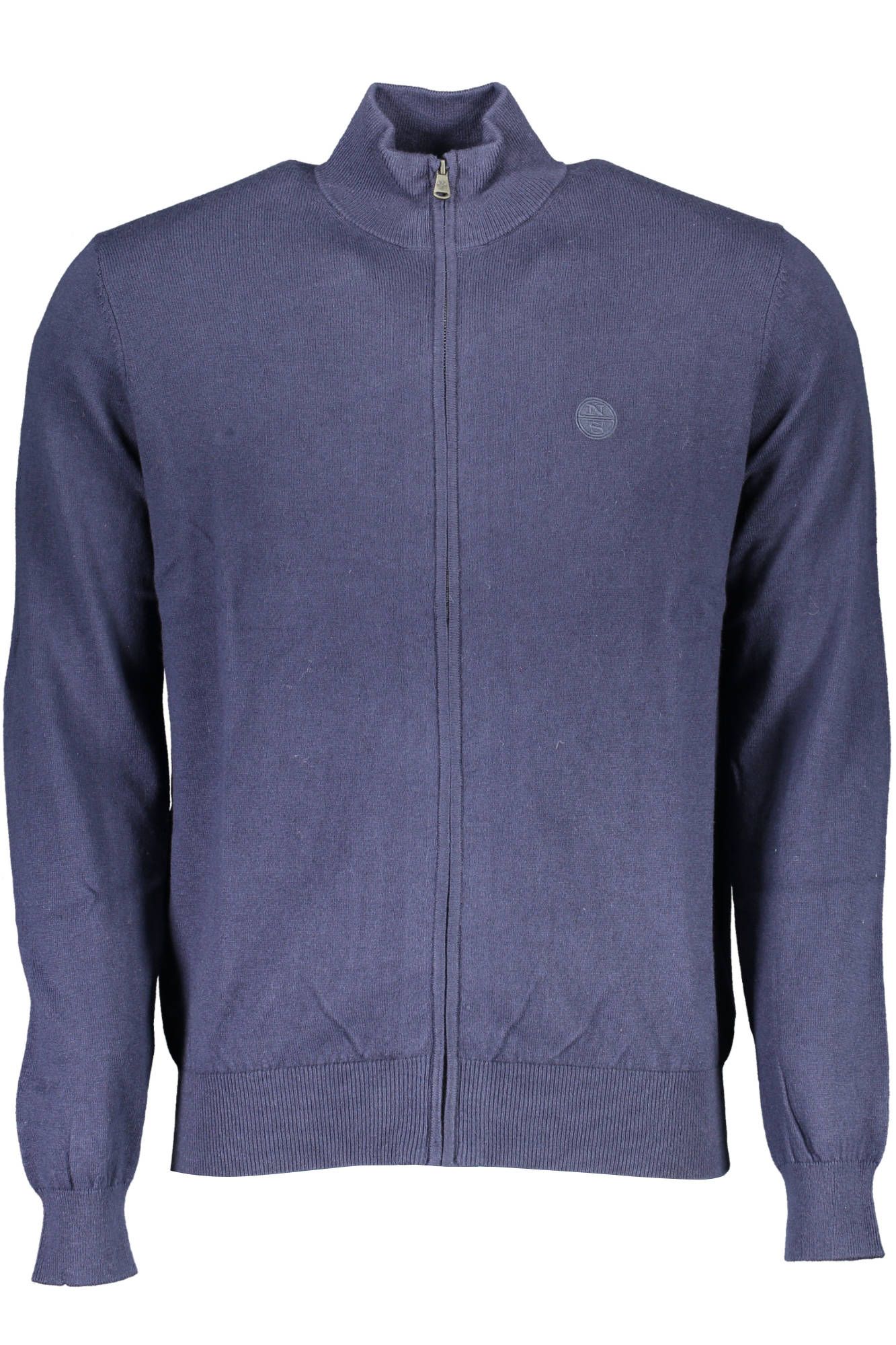 North Sails Blue Zip Cardigan with Logo Embroidery