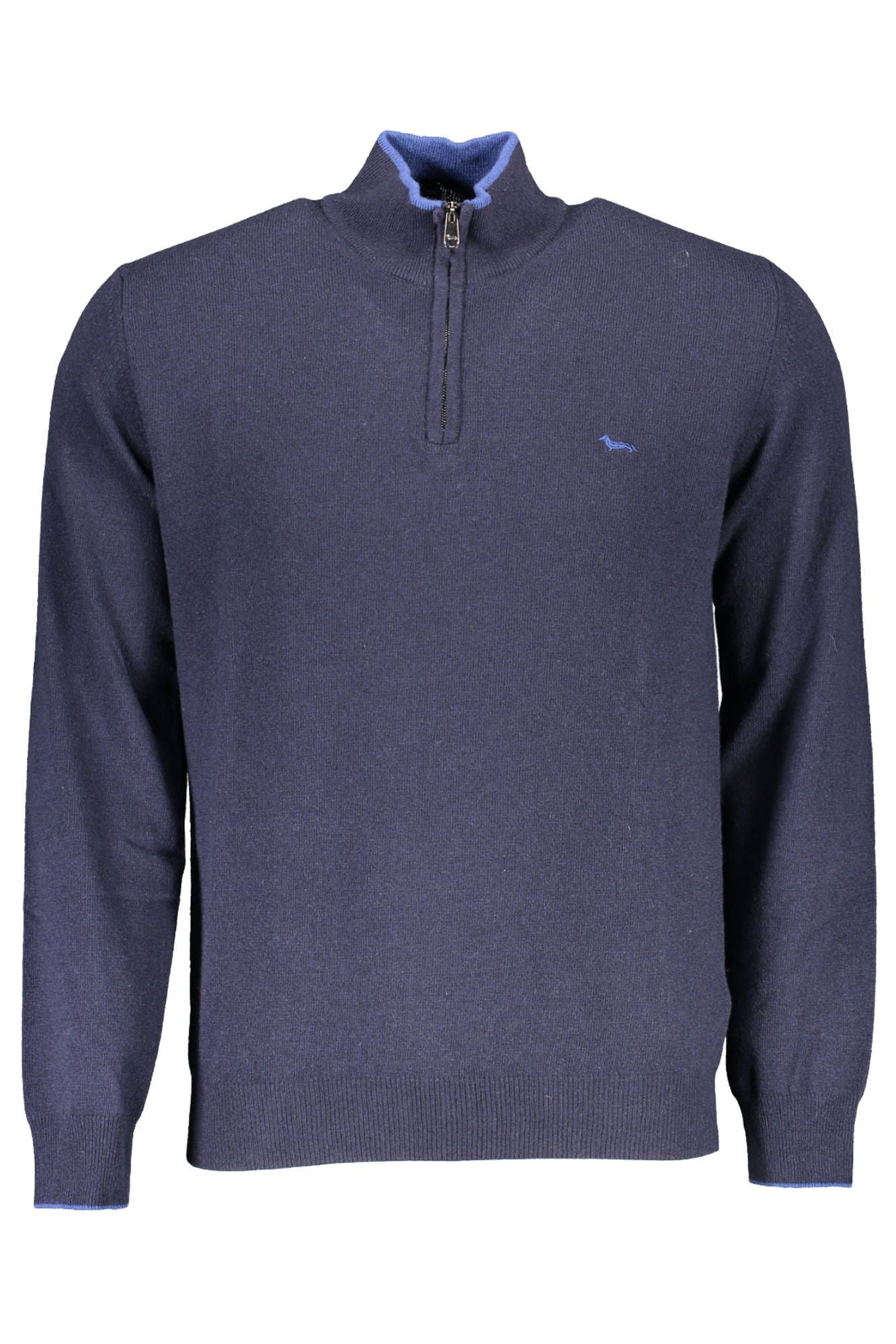 Harmont & Blaine Elegant Blue Half-Zip Turtleneck Sweater