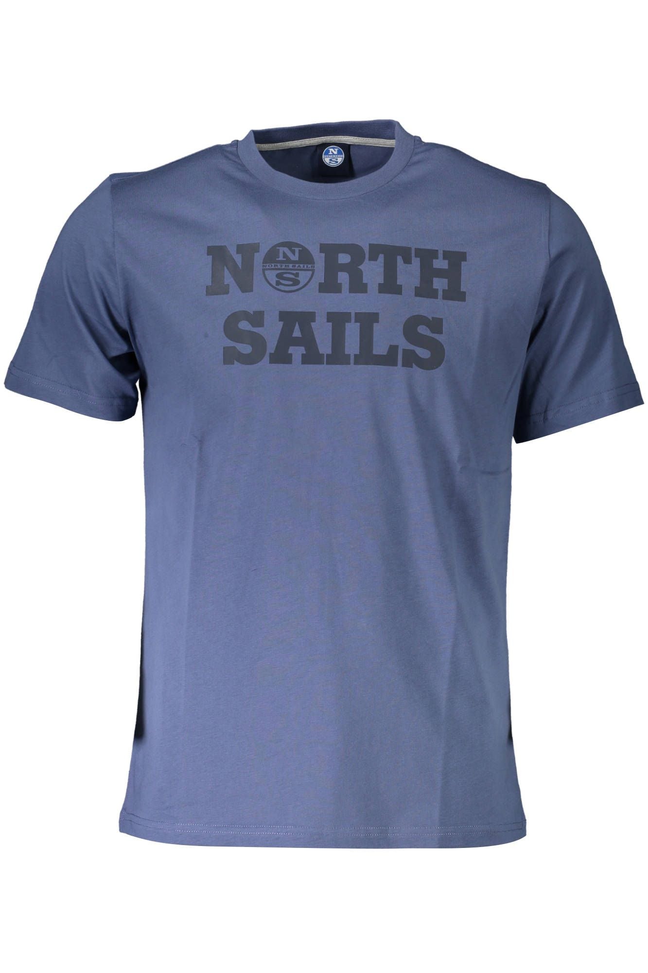 Μπλουζάκι <tc>North Sails</tc> Blue Cotton Crew Neck με στάμπα