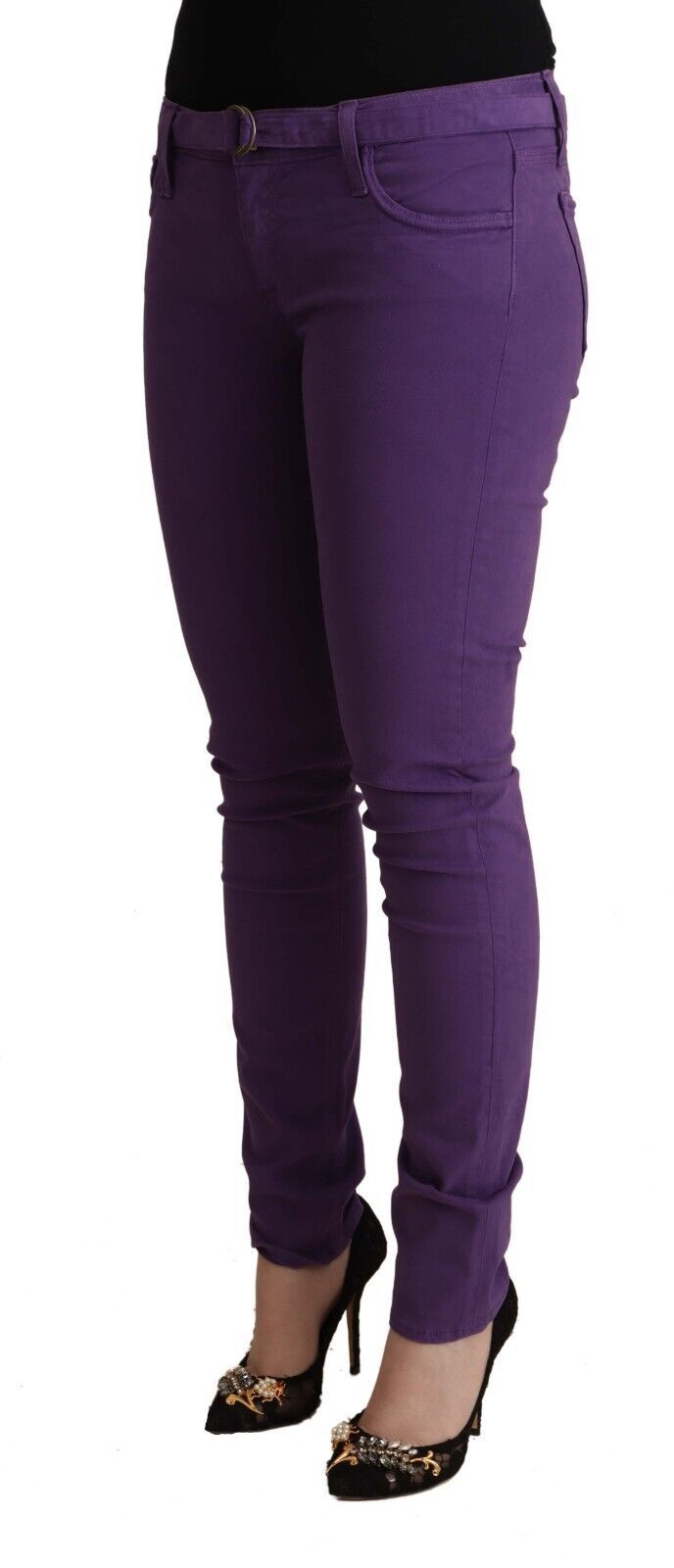 CYCLE Chic Purple Skinny Jeans με χαμηλή μέση