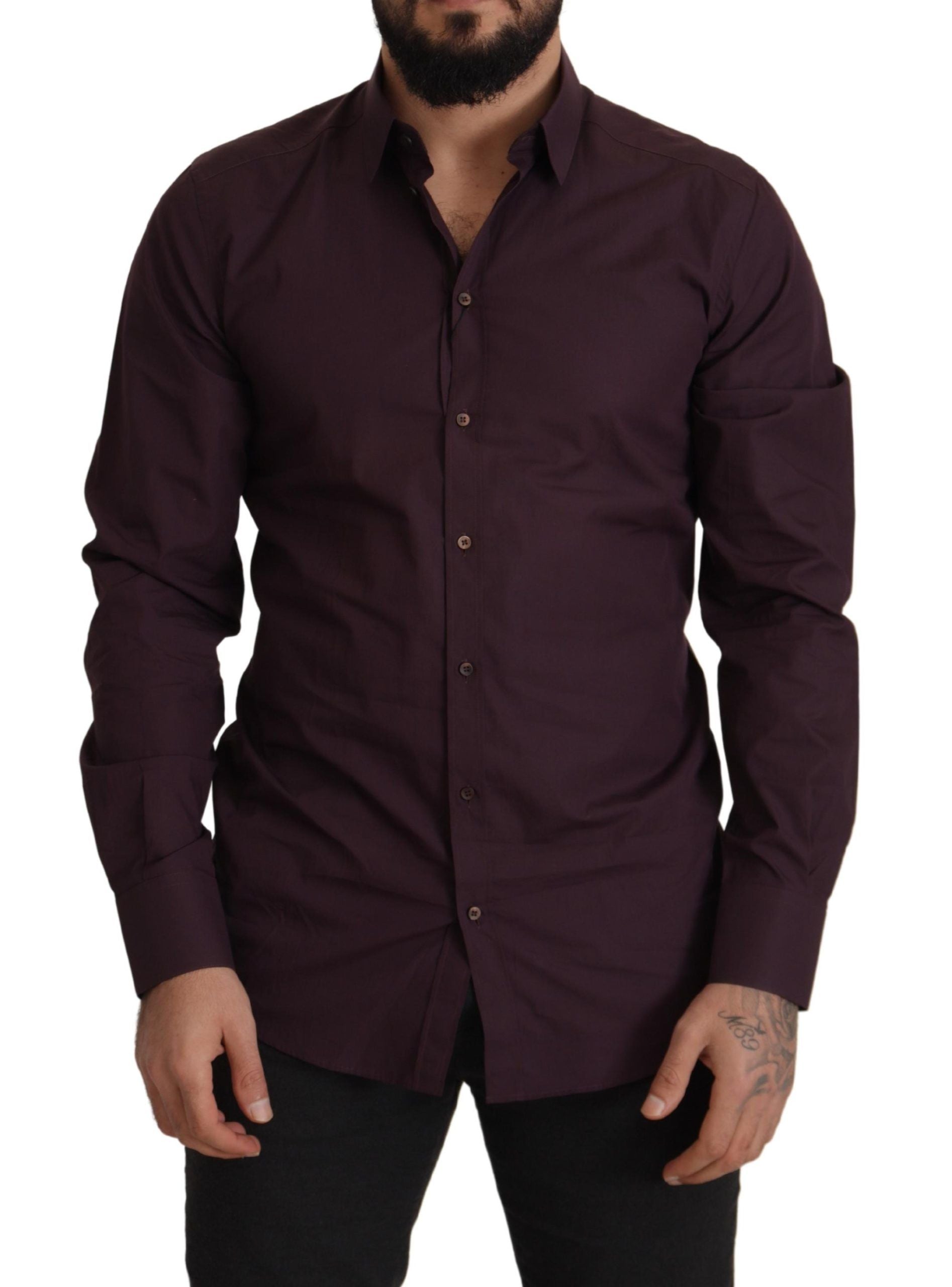 Πουκάμισο φόρεμα Dolce &amp; Gabbana Regal Purple Slim Fit