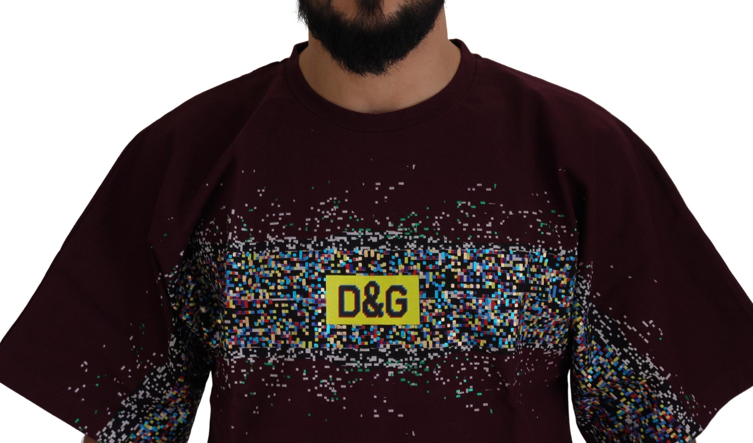 Βαμβακερό μπλουζάκι Dolce &amp; Gabbana Bordeaux Crewneck