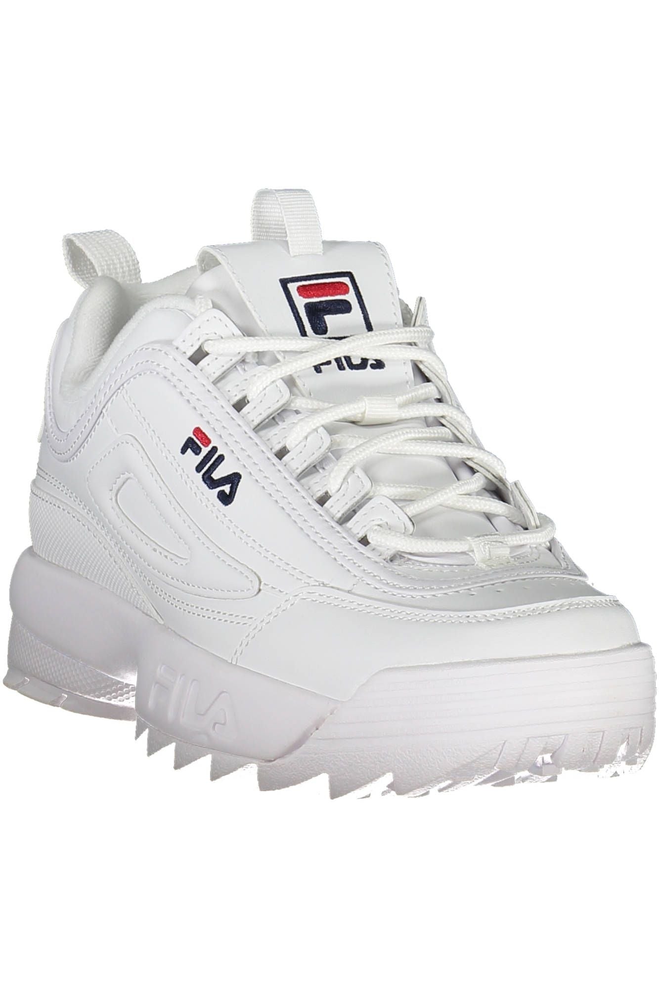 Fila Sleek Λευκά αθλητικά αθλητικά παπούτσια με κεντημένες λεπτομέρειες