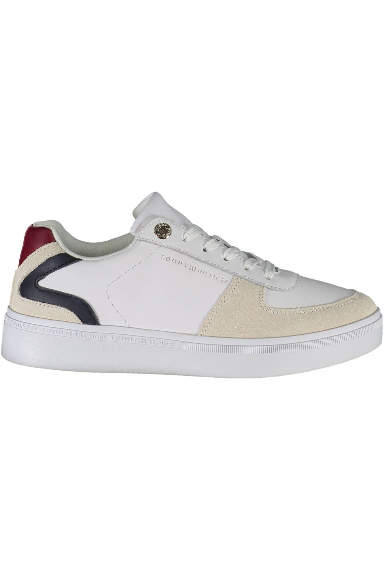 Tommy Hilfiger Λευκό Δερμάτινο Γυναικείο Sneaker