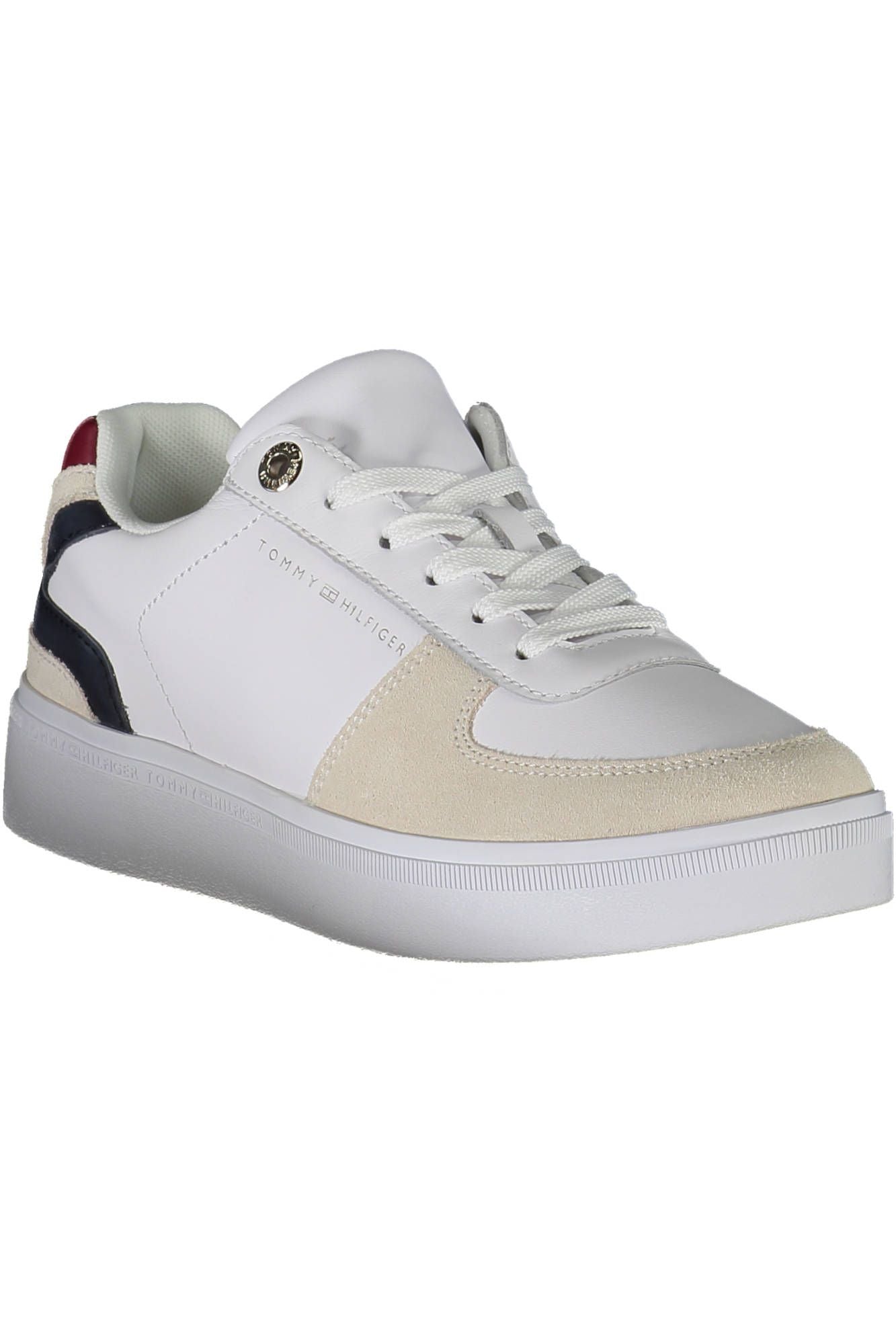 Tommy Hilfiger Λευκό Δερμάτινο Γυναικείο Sneaker