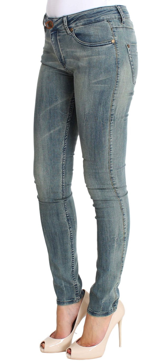 Τζιν PLEIN SUD Chic Slim Skinny Blue Wash