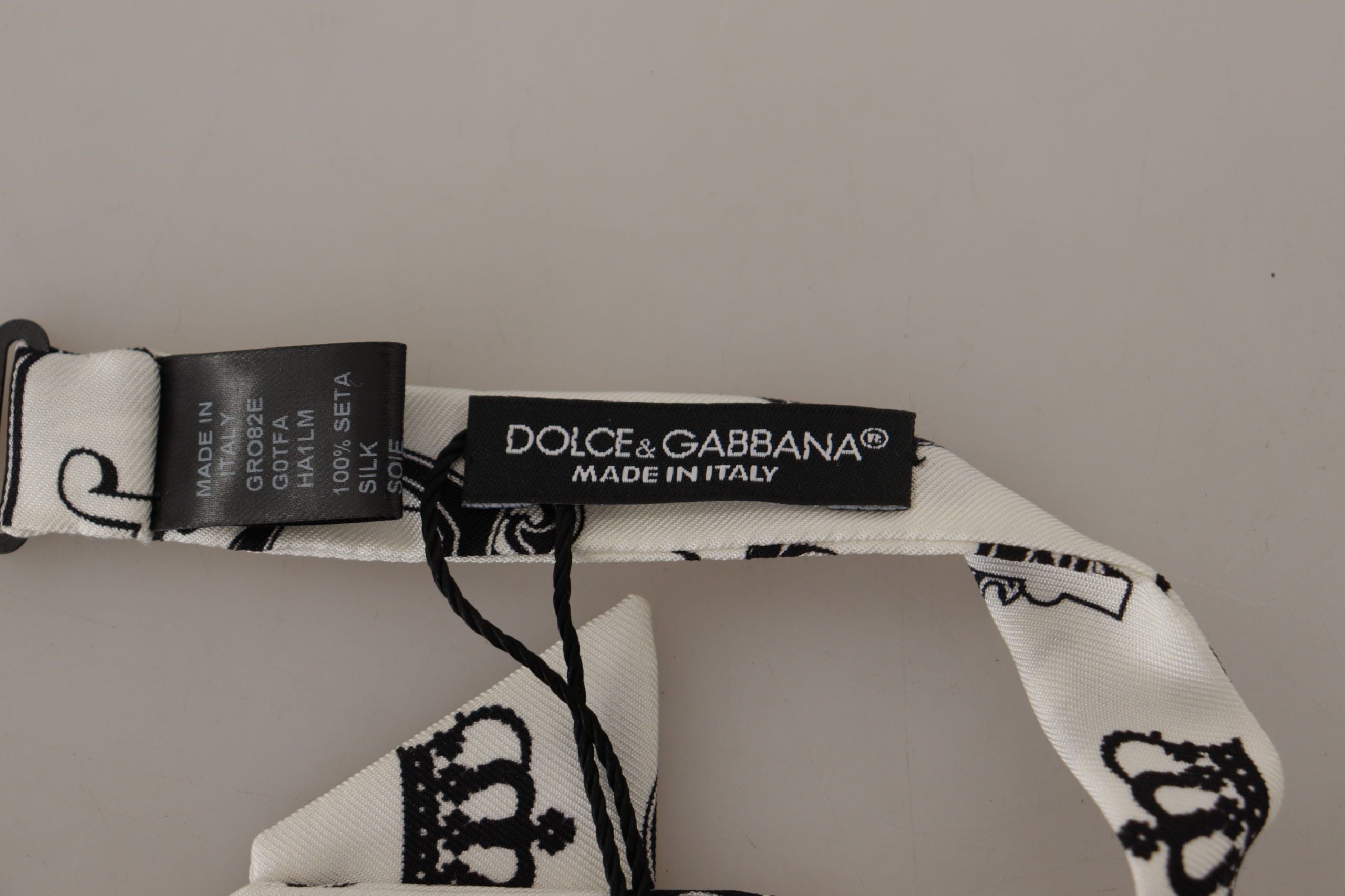 Dolce & Gabbana Κομψό Μεταξωτό Παπιγιόν με Σχέδιο Κορωνών