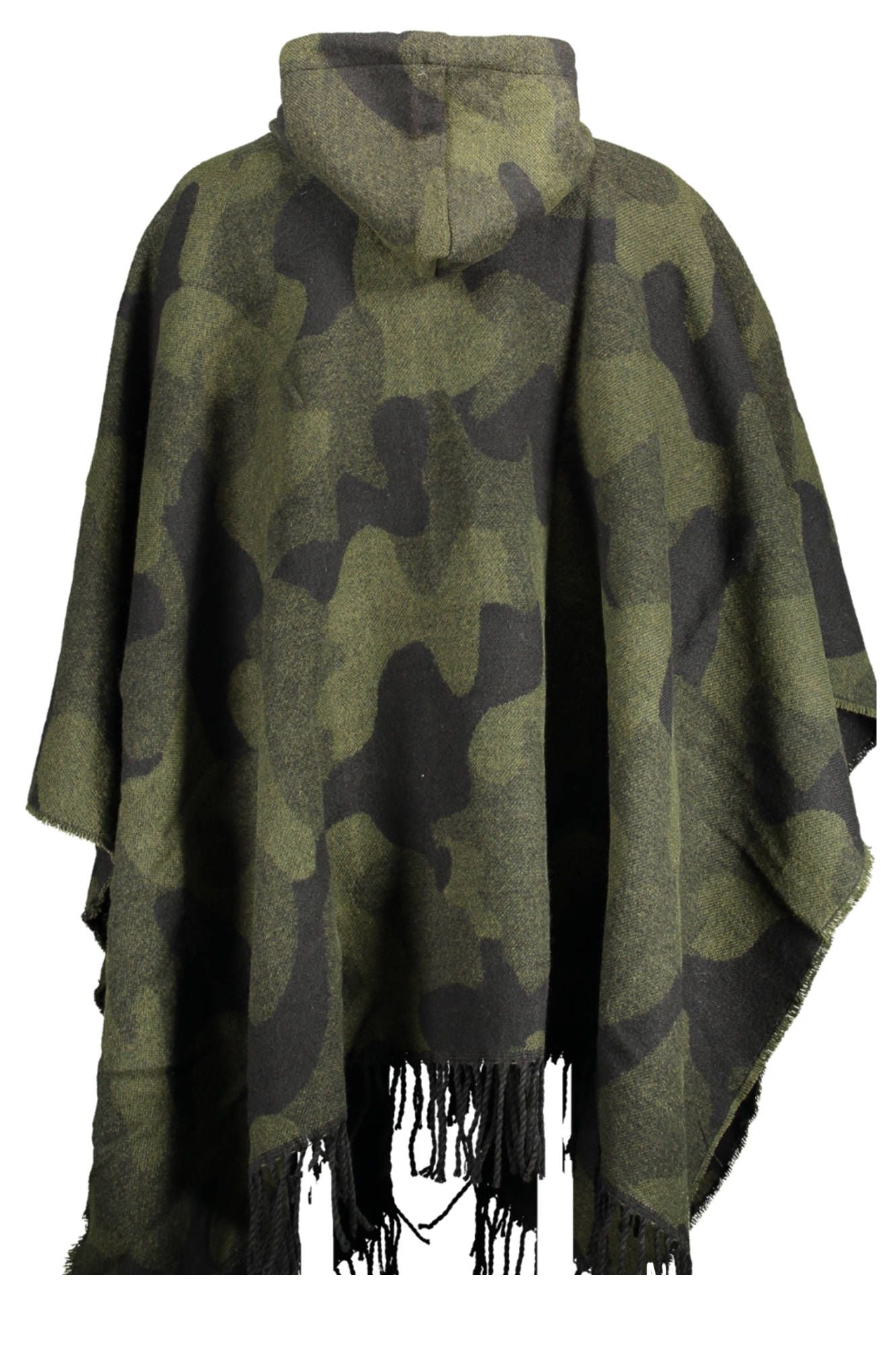 Desigual Chic Poncho με αντίθεση με κουκούλα και λεπτομέρειες με φερμουάρ