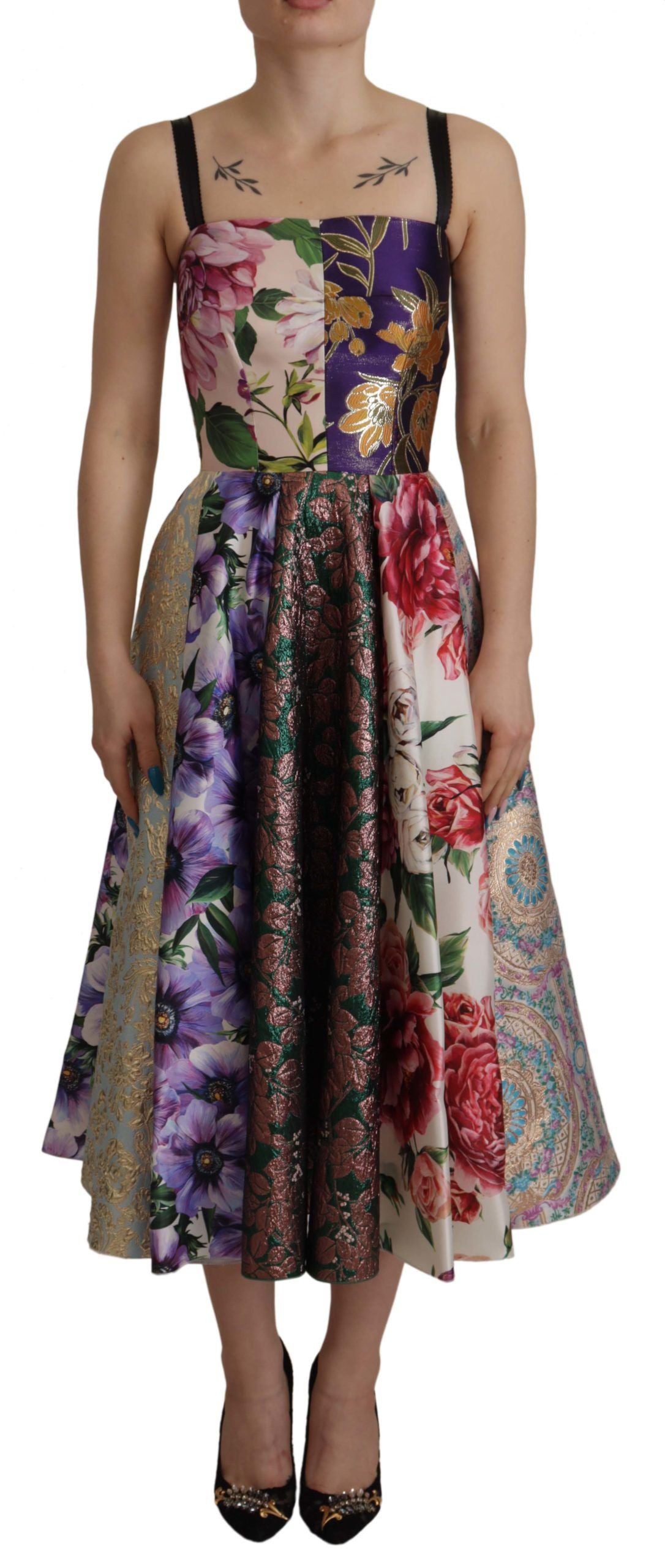 Φόρεμα Dolce &amp; Gabbana Patchwork Elegance Silk Blend