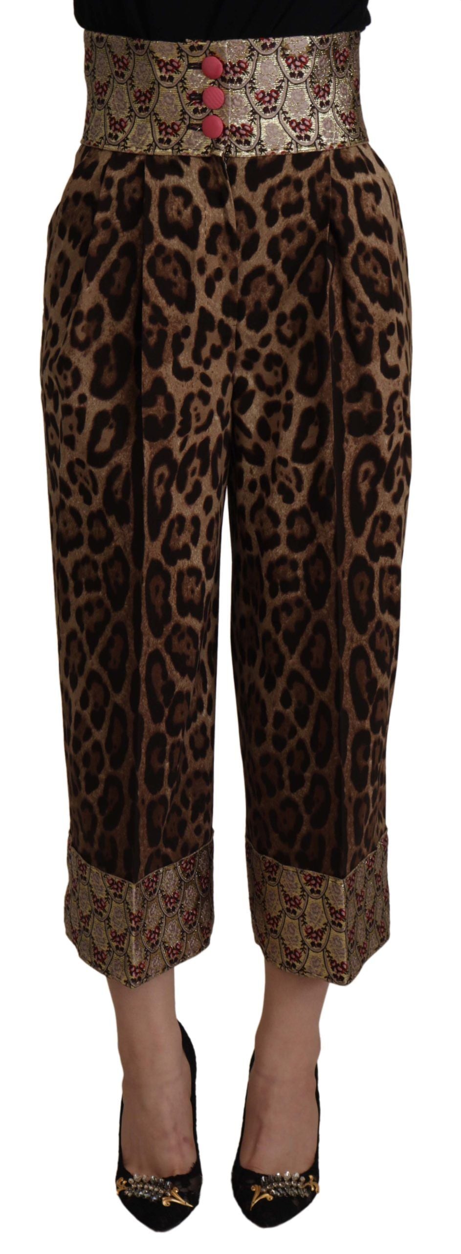 Παντελόνι Leopard Jacquard με ψηλόμεσο κομμένο Dolce &amp; Gabbana