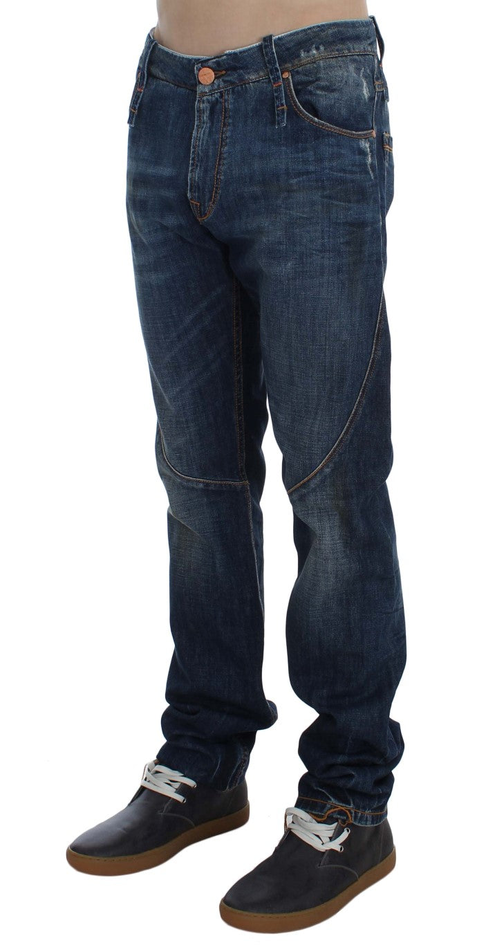 Ιταλικό τζιν Acht Chic Slim Fit Blue Wash