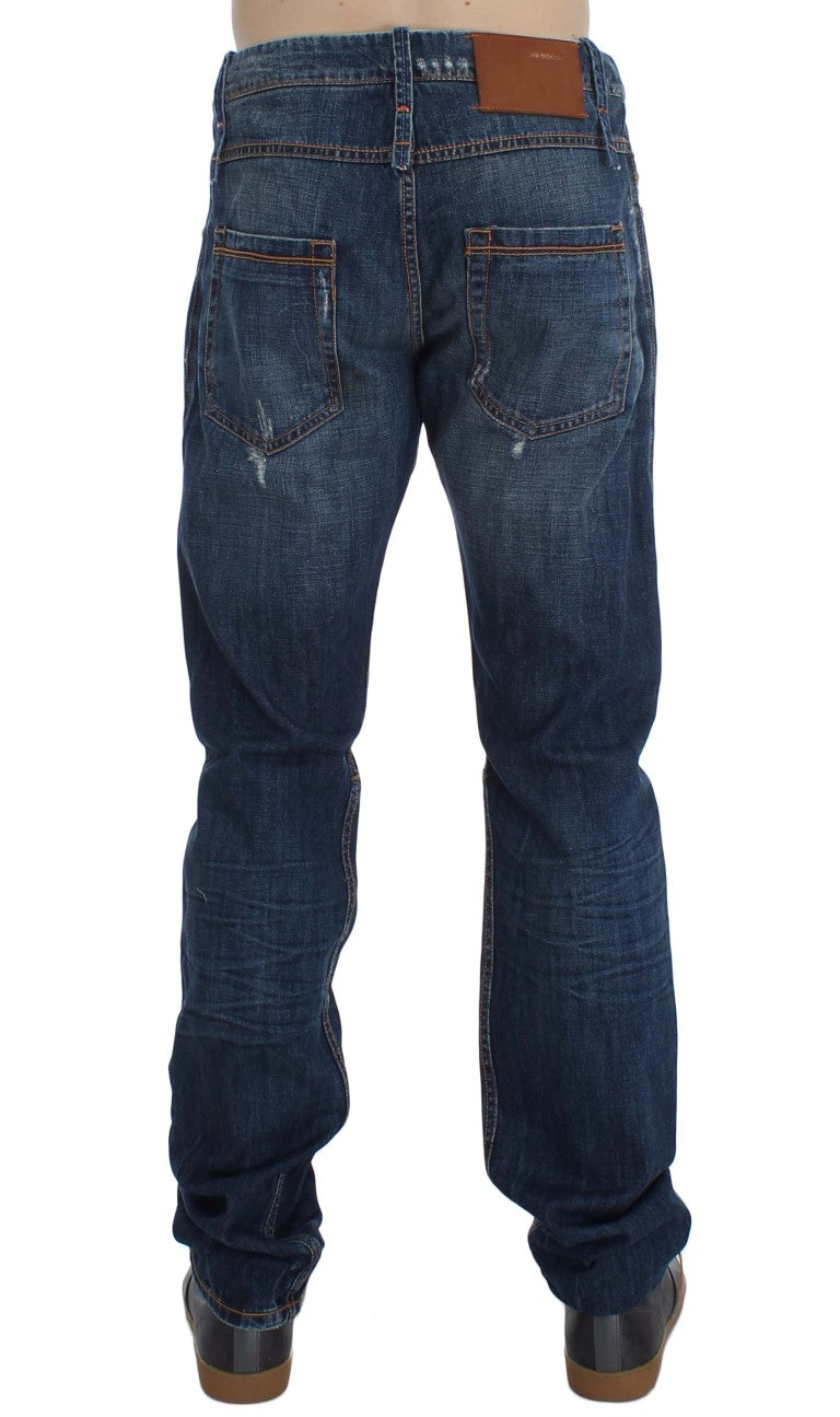 Ιταλικό τζιν Acht Chic Slim Fit Blue Wash