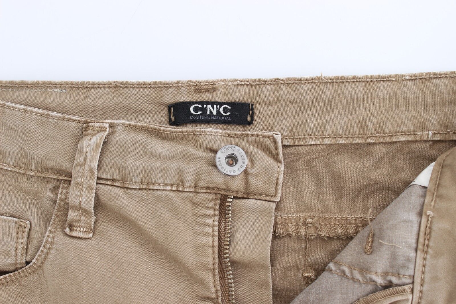 Κοστούμι National Chic Beige Straight Leg Fashion Jeans