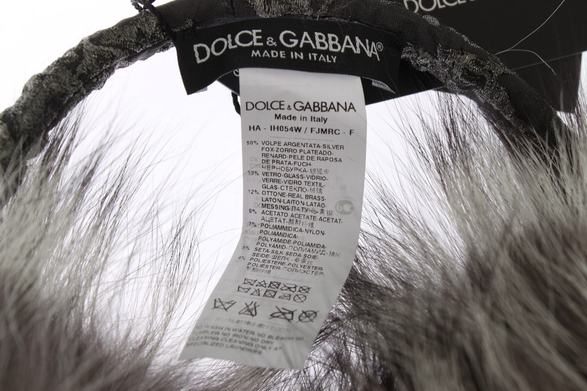 Κομψές ωτοασπίδες Dolce &amp; Gabbana με γούνα και κρύσταλλο