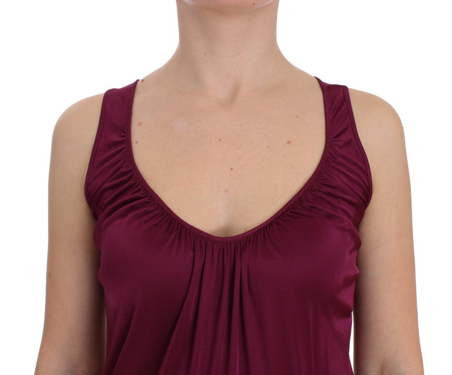 PLEIN SUD Elegant Purple Rayon Cami Μπλούζα