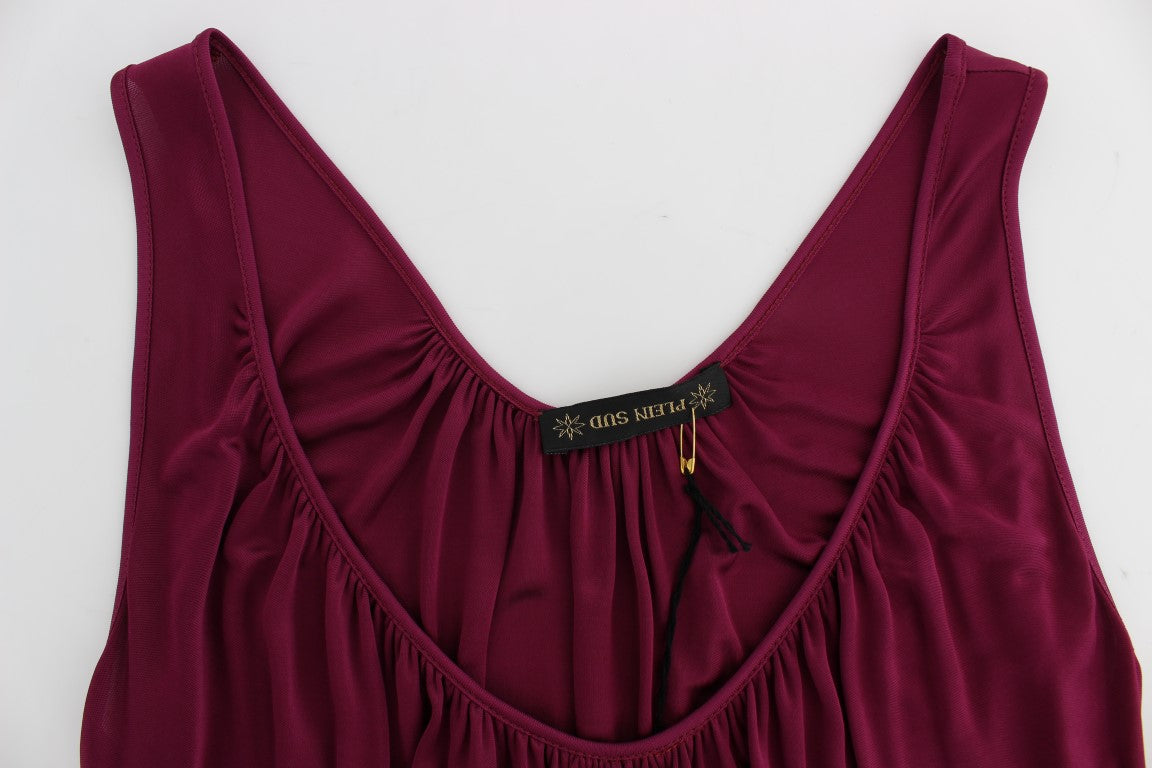 PLEIN SUD Elegant Purple Rayon Cami Μπλούζα